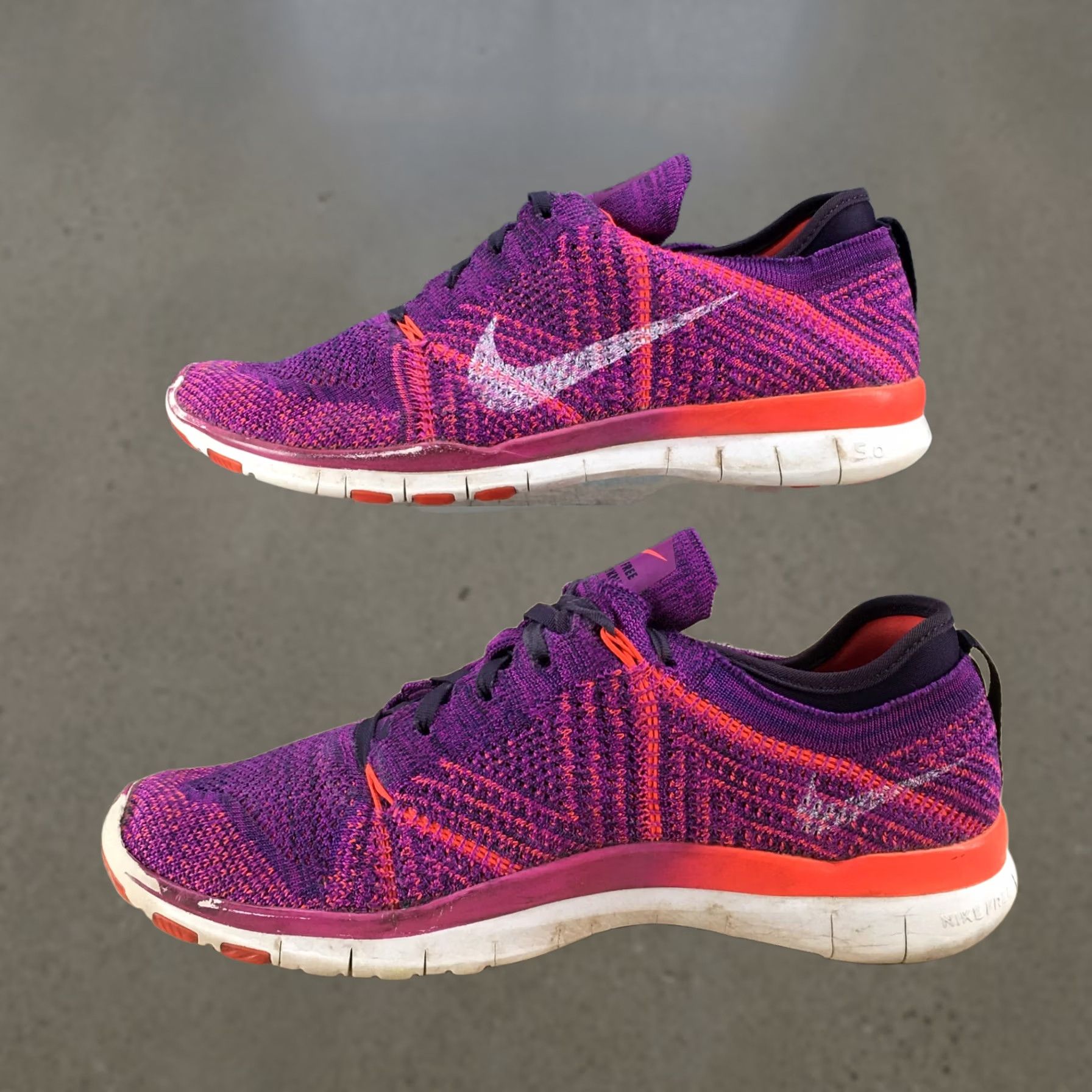 Nike Nike Womens 7 Purple Free TR Flyknit Running Training Sneakers Lace Up 718785502 Size US 7 / IT 37 - 1 Thumbnail