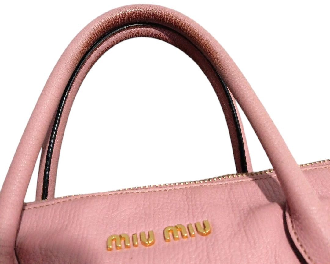 Miu Miu Miu Miu - Pink Goat Leather Handbag Shoulder Bag Vintage Size ONE SIZE - 4 Thumbnail