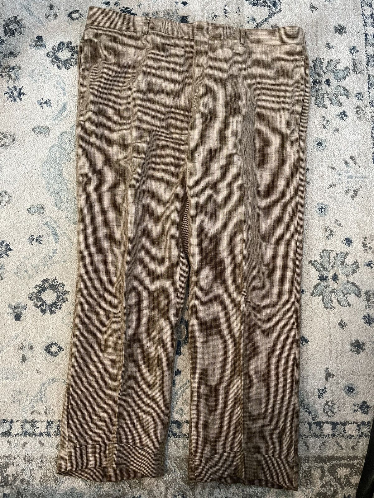 Polo Ralph Lauren × Vintage Mini Houndstooth Check Flax Trouser Size US 38 / EU 54 - 3 Thumbnail