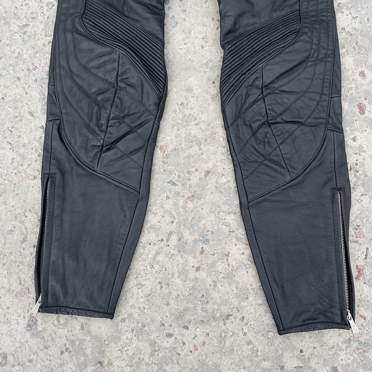 Other Vintage Moto Leather Pants 30 Size 90s USA Japan Hype Size US 30 / EU 46 - 5 Thumbnail
