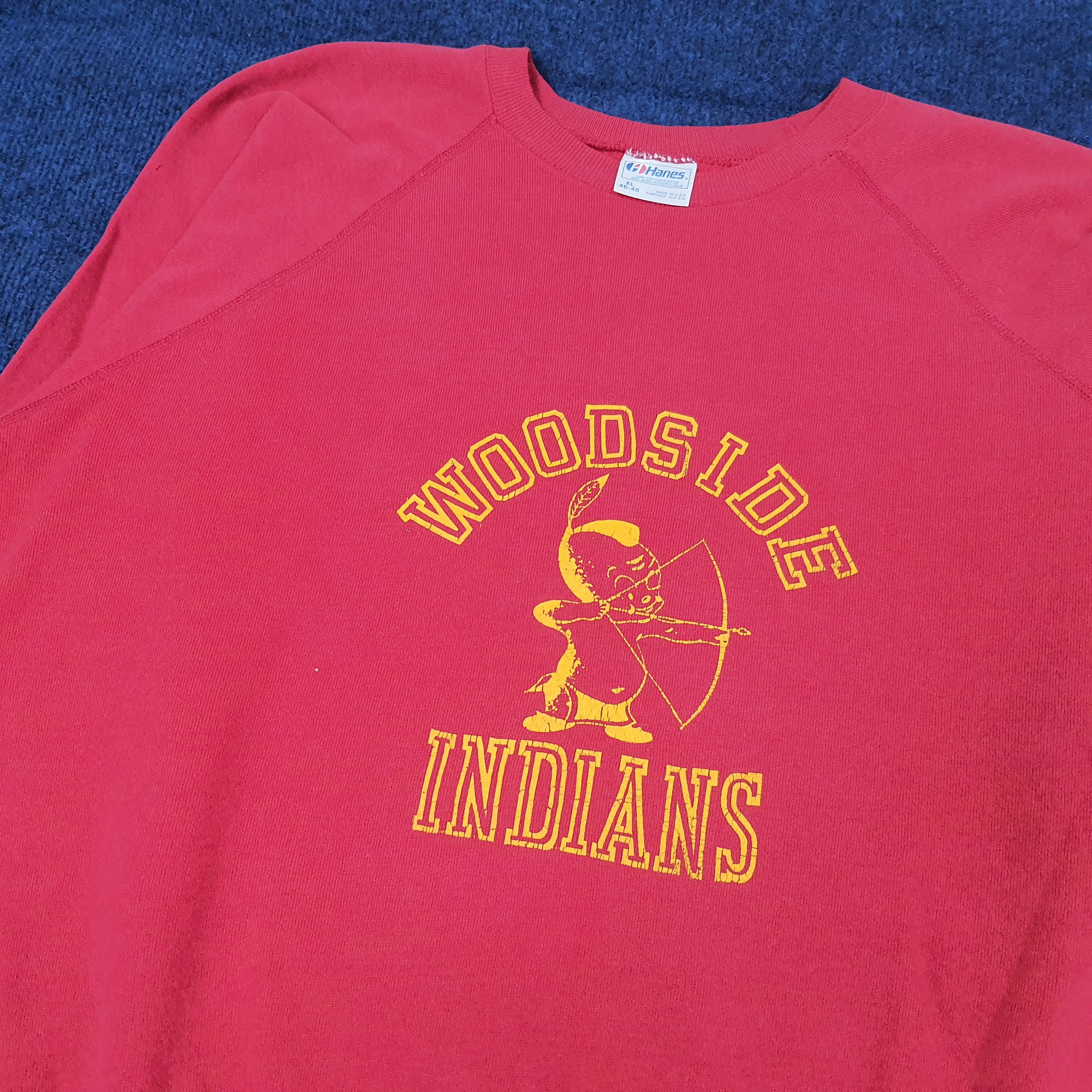 Hanes Vintage Woodside Indians Sweatshirt C264N24 Size US L / EU 52-54 / 3 - 2 Thumbnail
