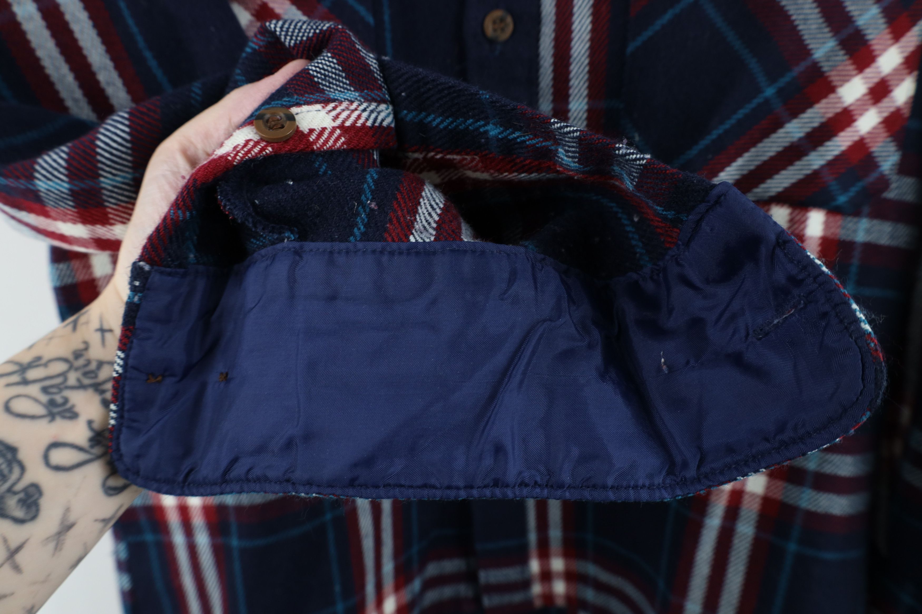 Vintage Vintage 70s Streetwear Pocket Flannel Button Shirt Plaid Size US S / EU 44-46 / 1 - 6 Thumbnail
