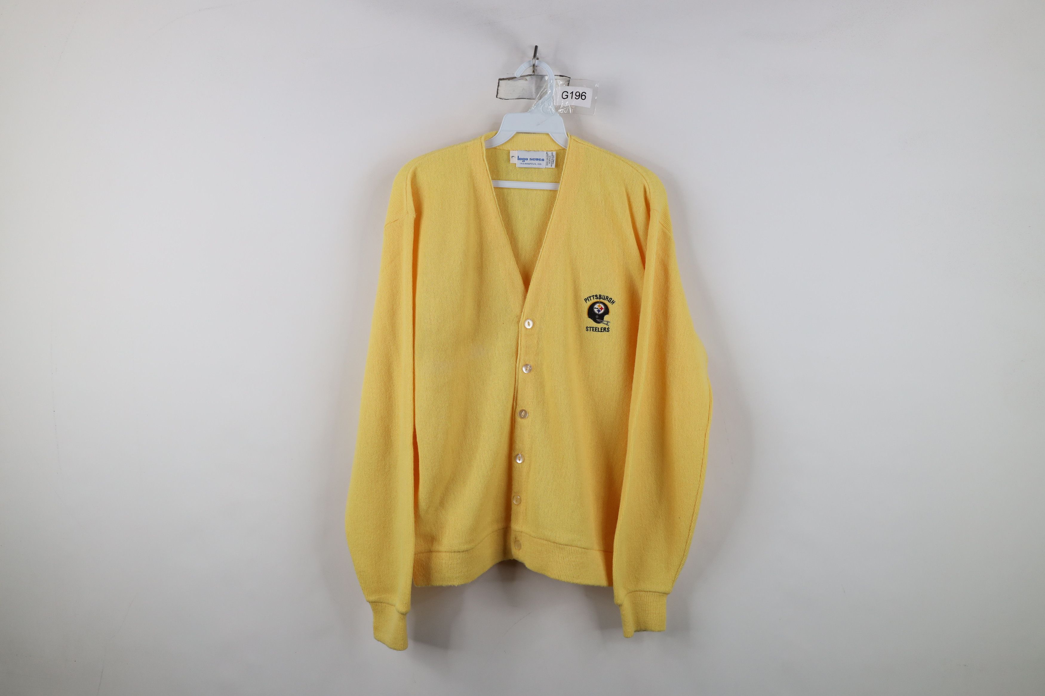 Vintage Vintage 70s Steelers Football Knit Cardigan Sweater USA Size US L / EU 52-54 / 3 - 1 Thumbnail