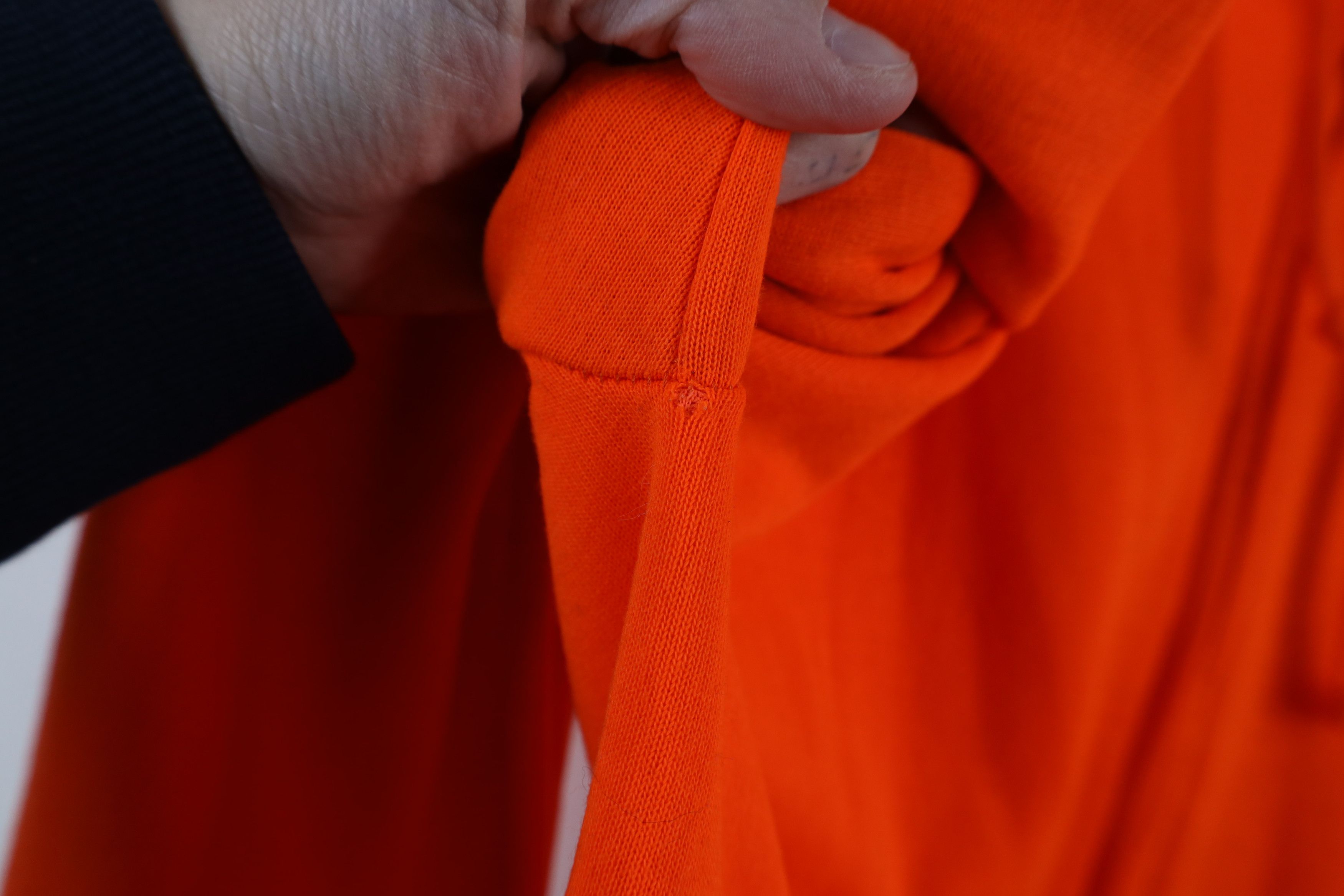 Vintage Vintage 70s 80s Streetwear Blank Zip Hoodie Blaze Orange USA Size US L / EU 52-54 / 3 - 8 Thumbnail