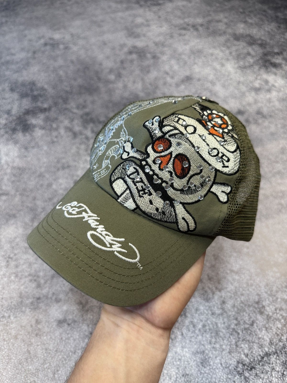 00s archive “Ed Hardy” logo cap grunge Christian Audigier × Ed Hardy × Vintage Y2K vintage Ed hardy cap
