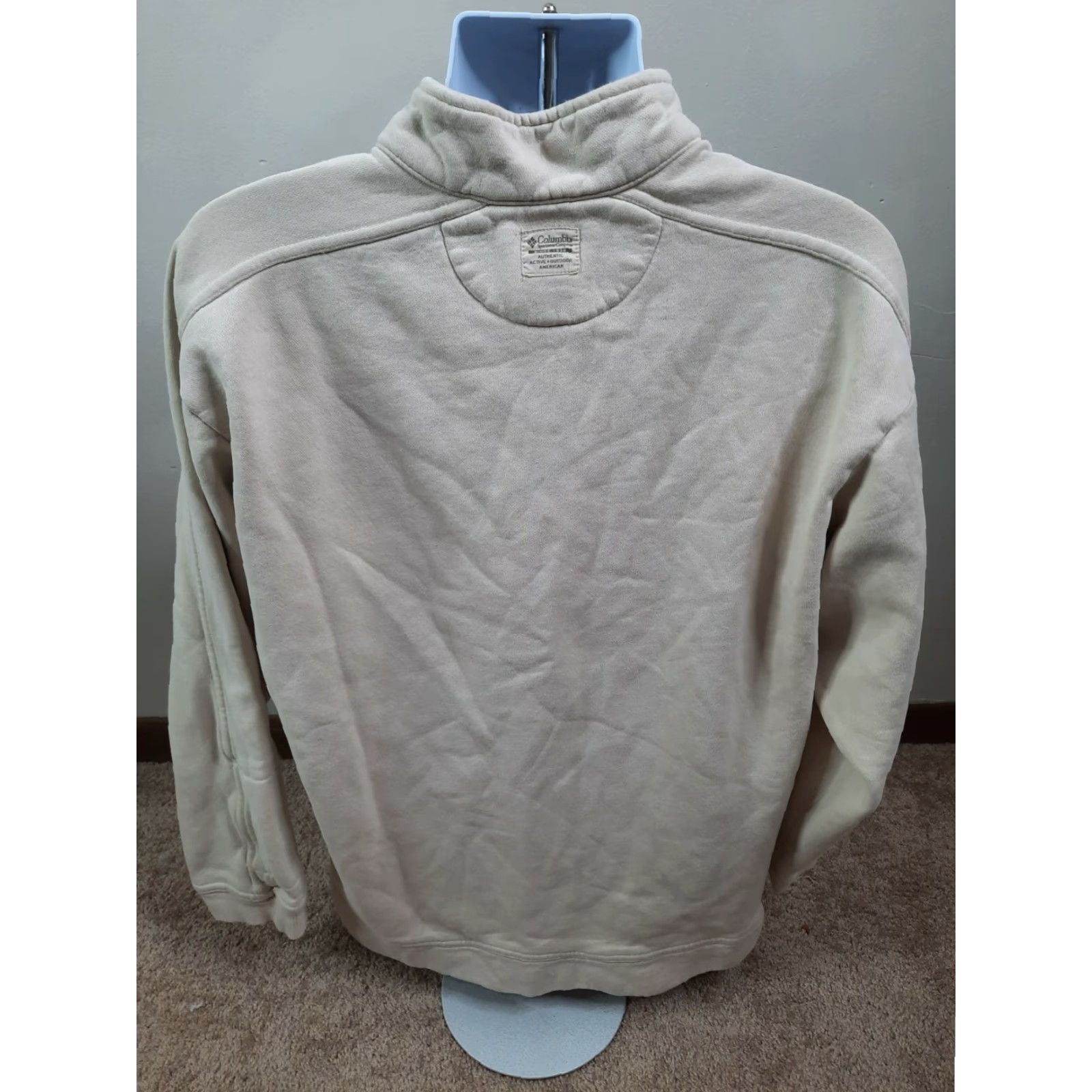 Vintage Columbia Mens Jacket Pullover 1/4 Zip Fleece Beige Size L Mock Zip Jacket Casual Outdoor Size US L / EU 52-54 / 3 - 7 Thumbnail