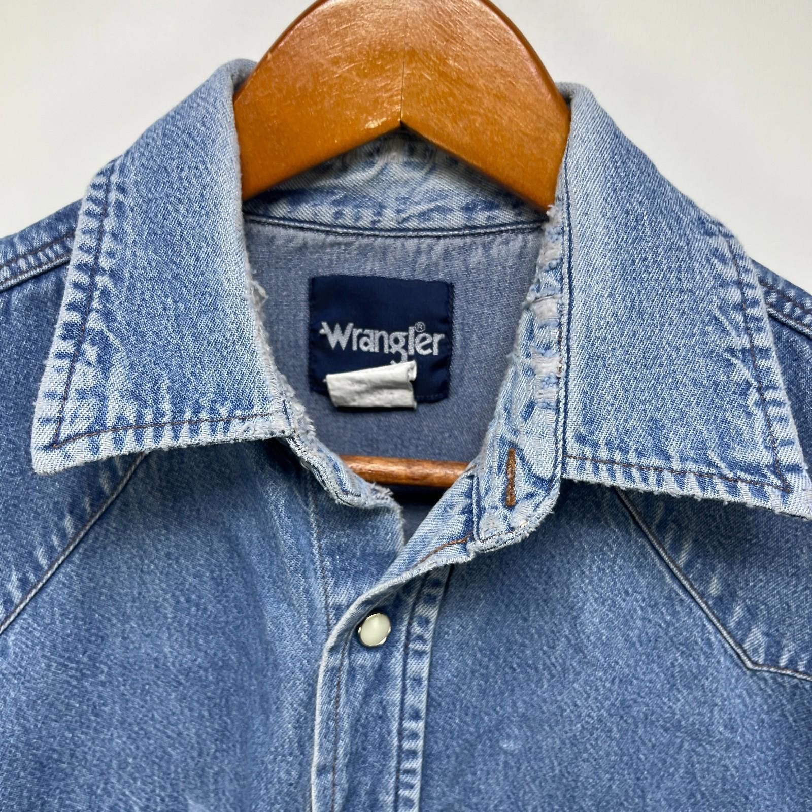 Wrangler Vintage 90s Wrangler Pearl Up Long Sleeve Shirt 17x33 XL Size US XL / EU 56 / 4 - 4 Thumbnail