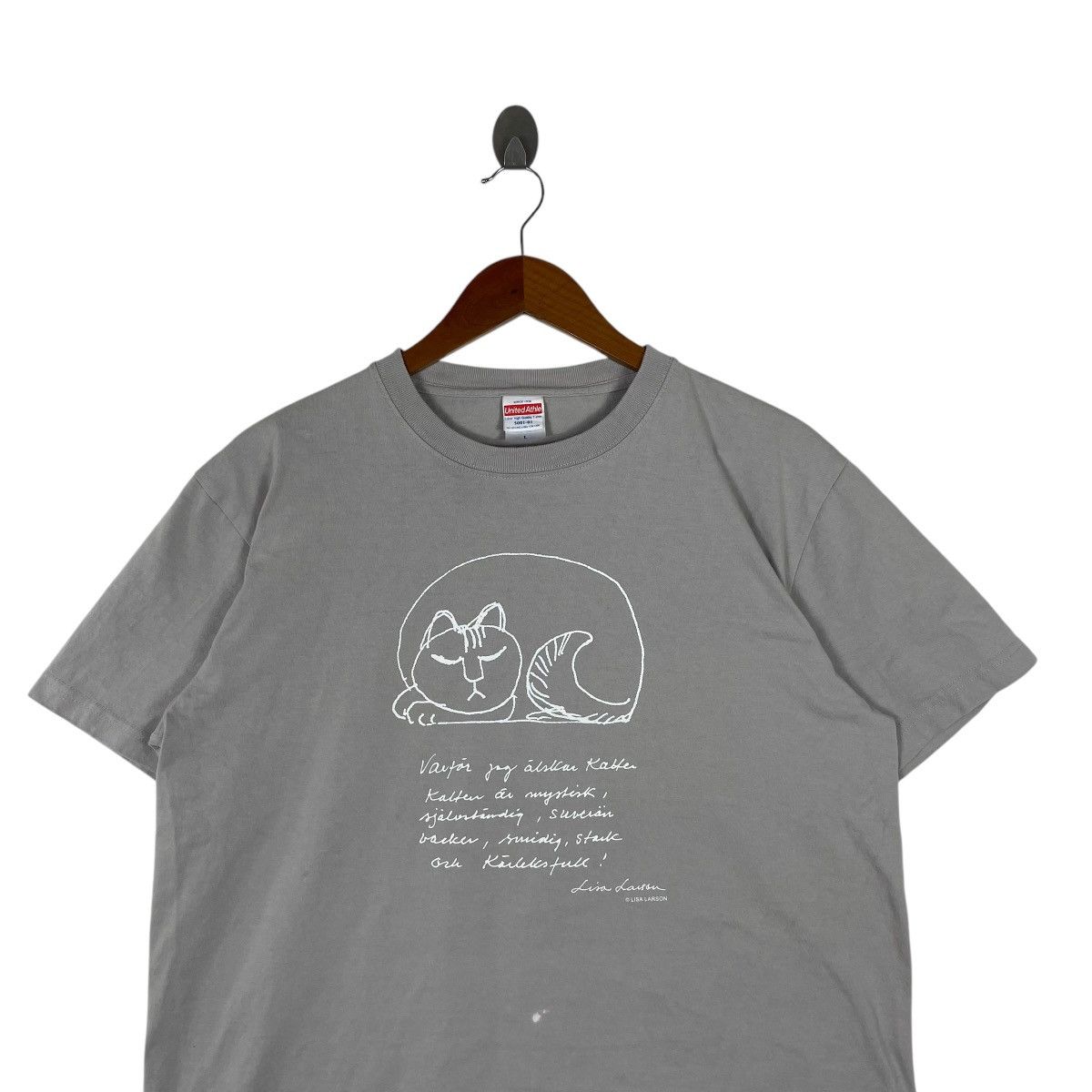 Japanese Brand Lisa Larson Art Work Cats Tee Shirt Size US L / EU 52-54 / 3 - 2 Thumbnail