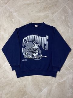 CustomCat Dallas Cowboys Vintage NFL Crewneck Sweatshirt/Royal / 3XL