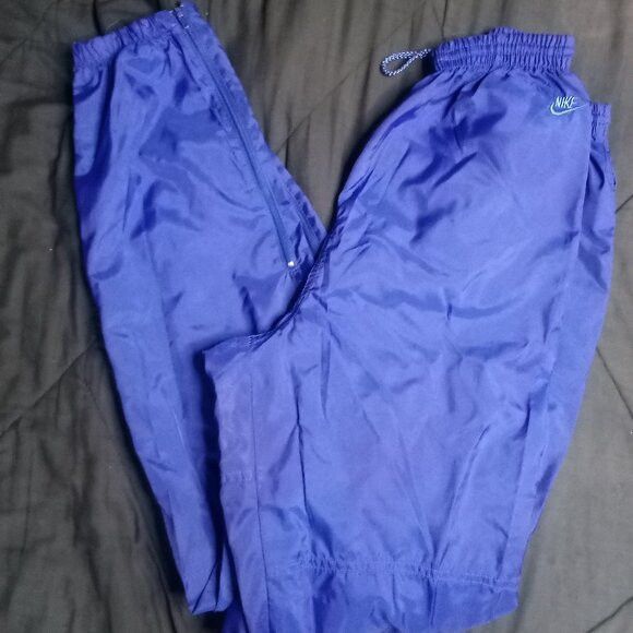 Nike Vintage 90s Nike Wind Pants Joggers Trainers Royal Blue Size US 30 / EU 46 - 1 Thumbnail