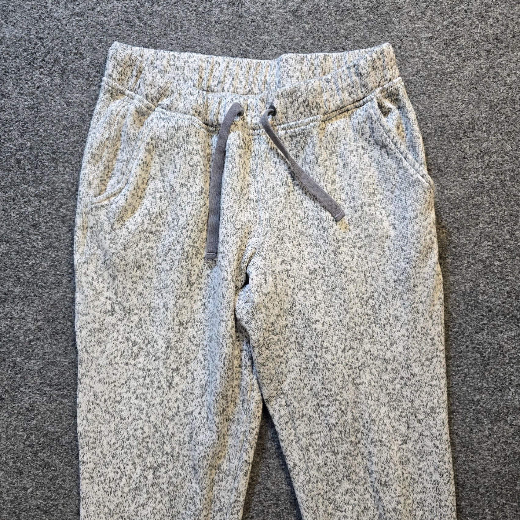 Vintage L.L. Bean Pants Womens Small Gray Knit Fleece Joggers Pull On Casual Lounge Tapered Leg Pockets Regular Fit Size 28" / US 6 / IT 42 - 2 Thumbnail