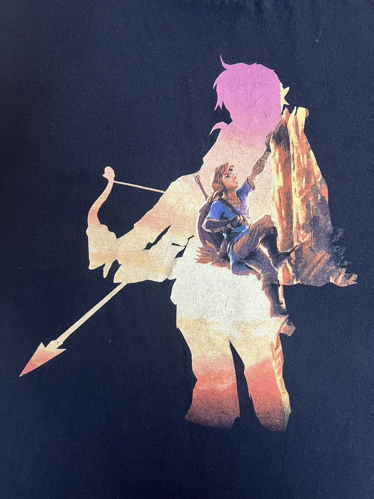 Nintendo Zelda BOTW Graphic Tee Faded Navy blue L Vintage Feel Size US L / EU 52-54 / 3 - 2 Thumbnail