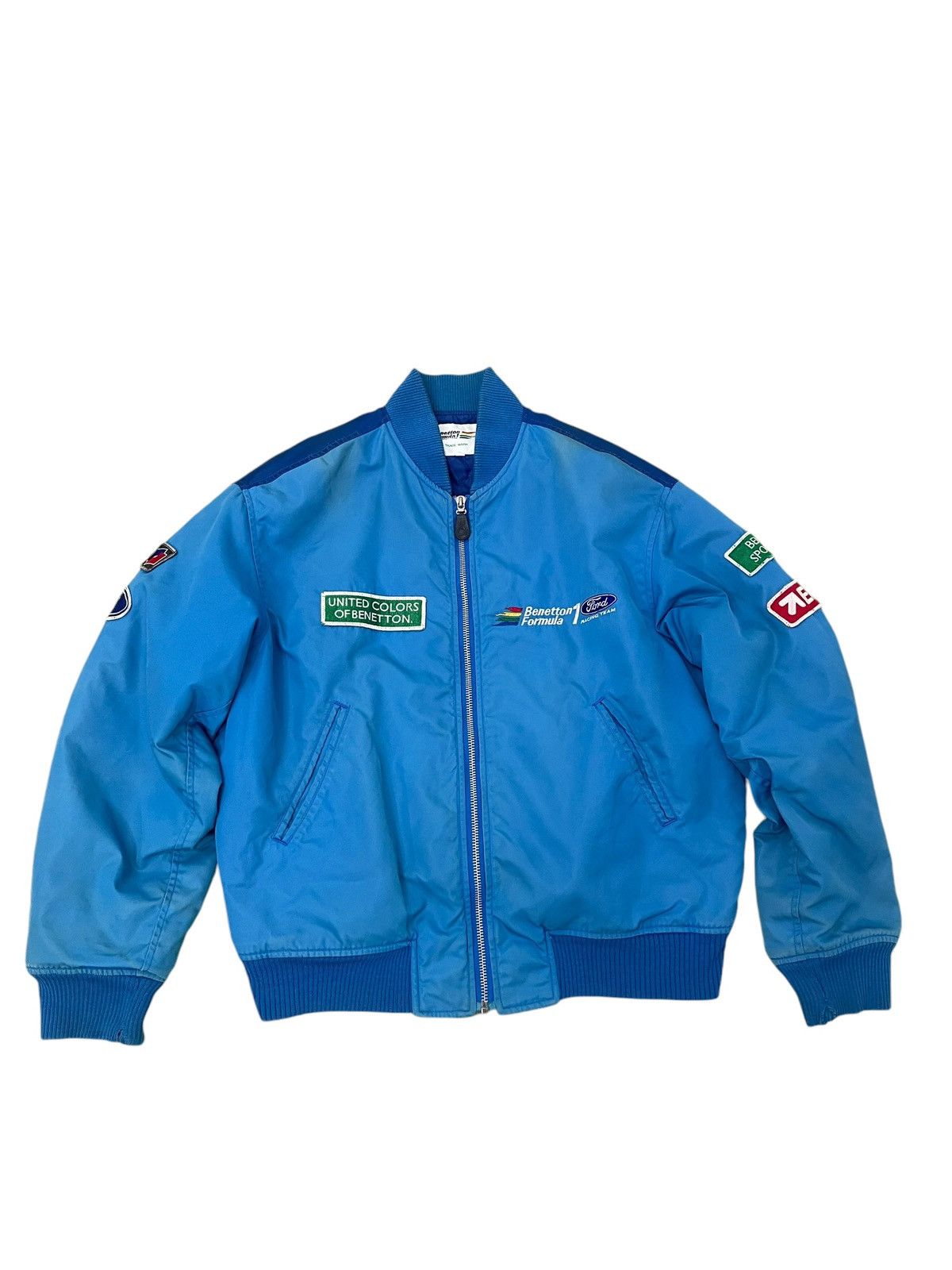Benetton Vtg 90s Benetton Formula 1 Ford Bomber Jacket 6🟩5 Size US M / EU 48-50 / 2 - 4 Thumbnail