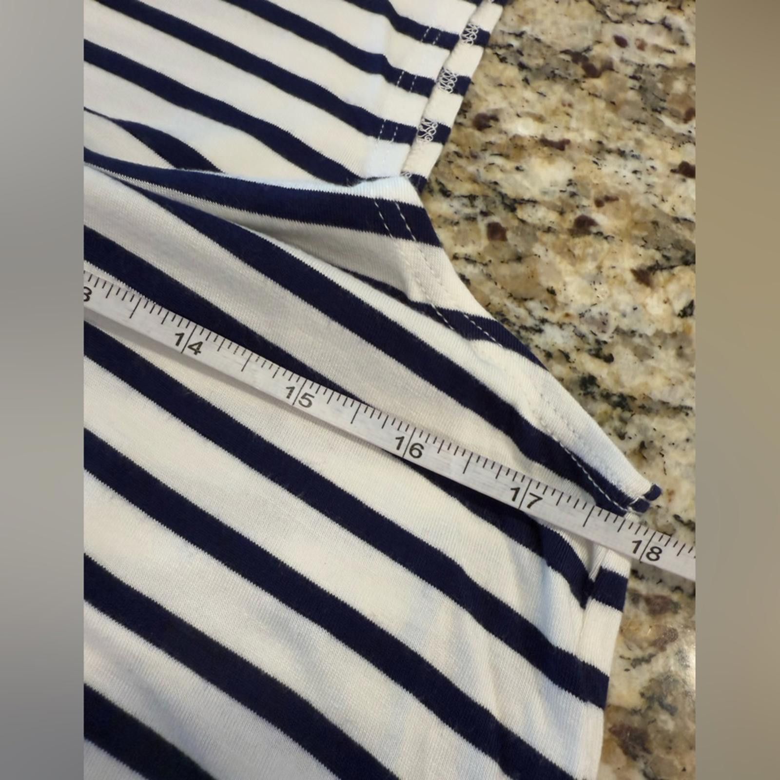 Everlane Everly navy & white striped fringe tank top SZ Medium Size M / US 6-8 / IT 42-44 - 7 Thumbnail
