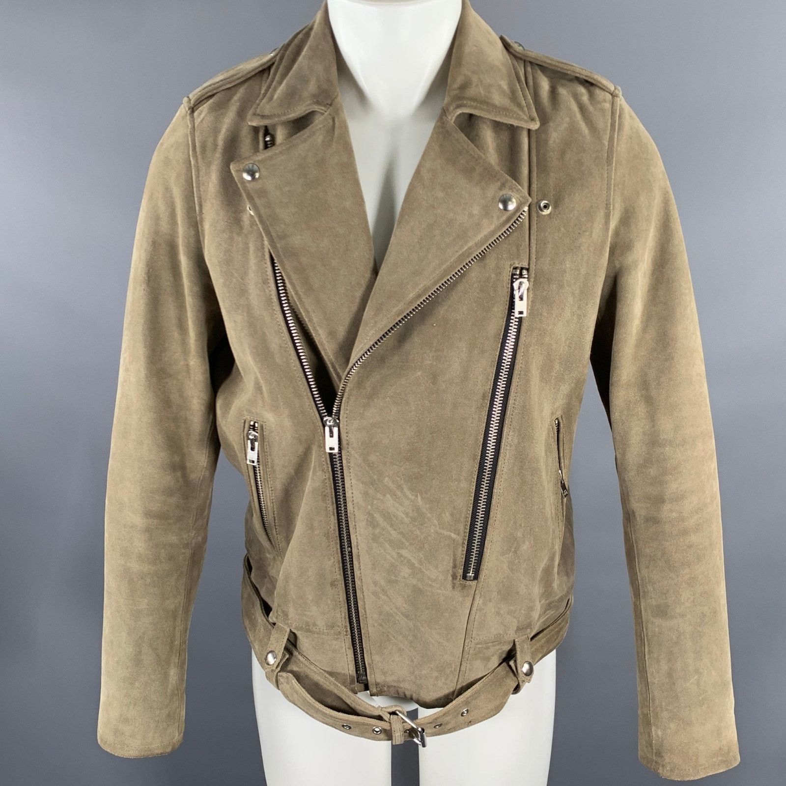 Iro IRO Size M Beige Leather Motorcycle Jacket Size US M / EU 48-50 / 2 - 1 Thumbnail
