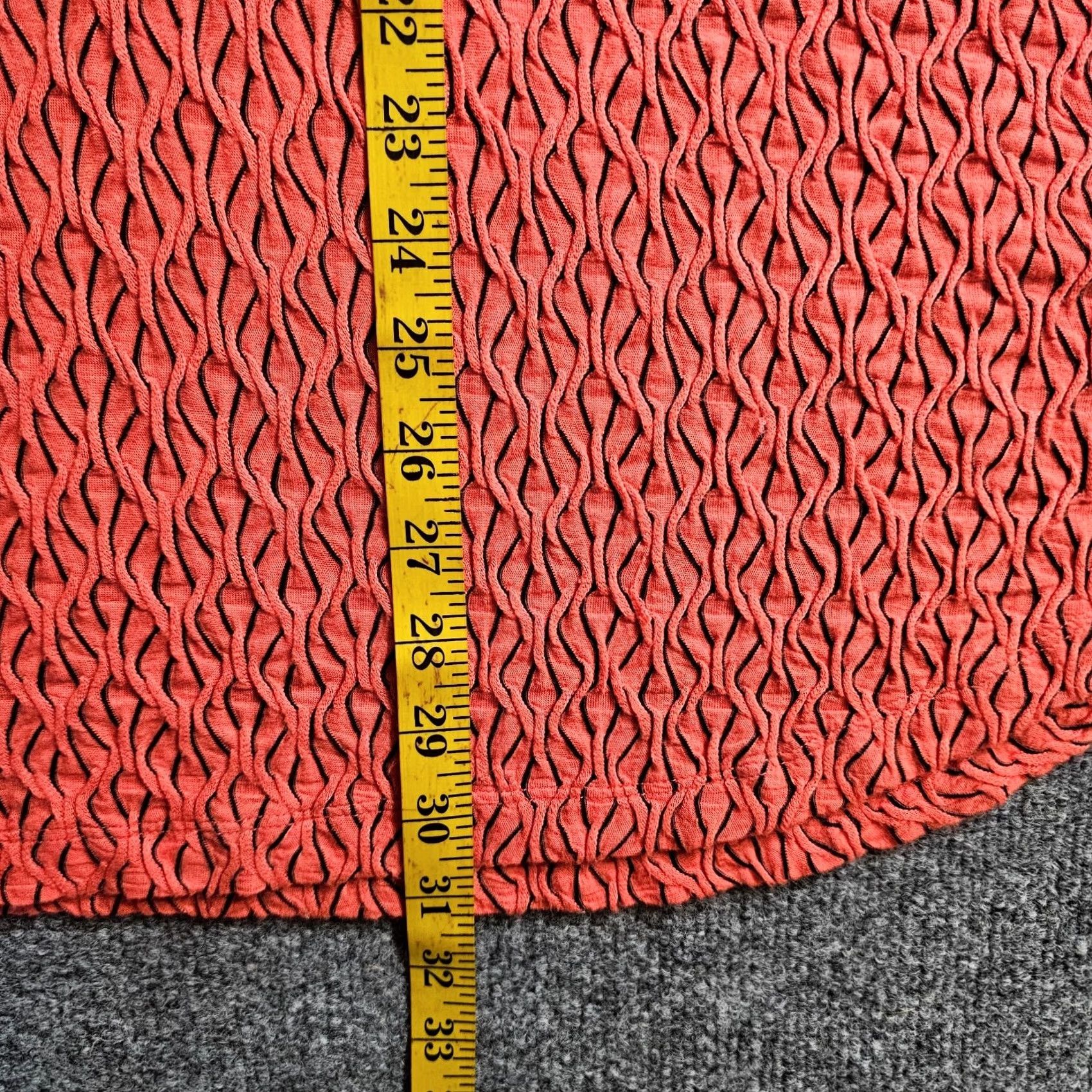 Habitat Habitat Top Blouse Shirt Womens Large Orange 3/4 Sleeve V-Neck Tunic Textured Stretchy Casual Size L / US 10 / IT 46 - 6 Thumbnail