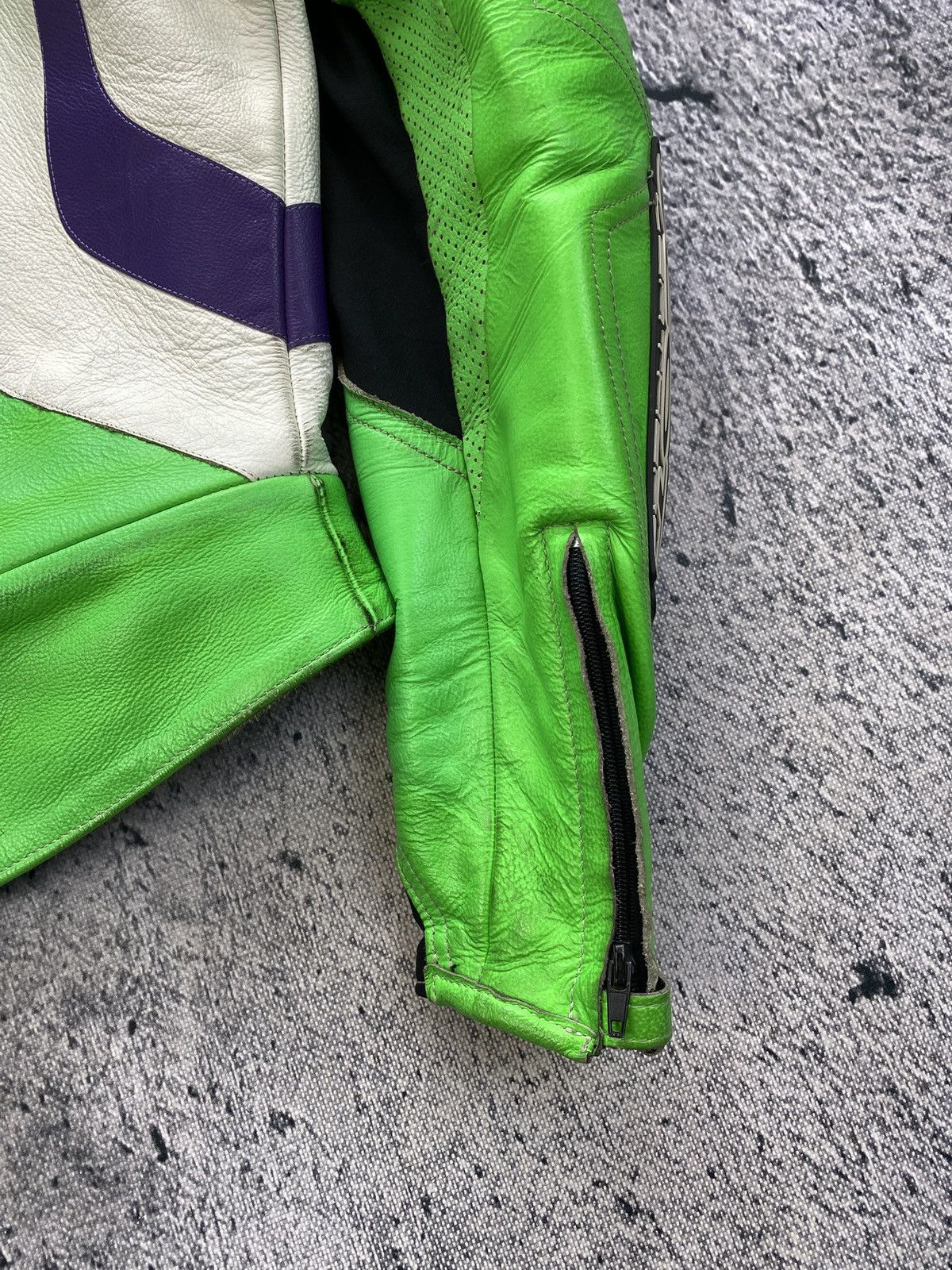 Vintage Leather Jacket Racing Kawasaki Scott USA