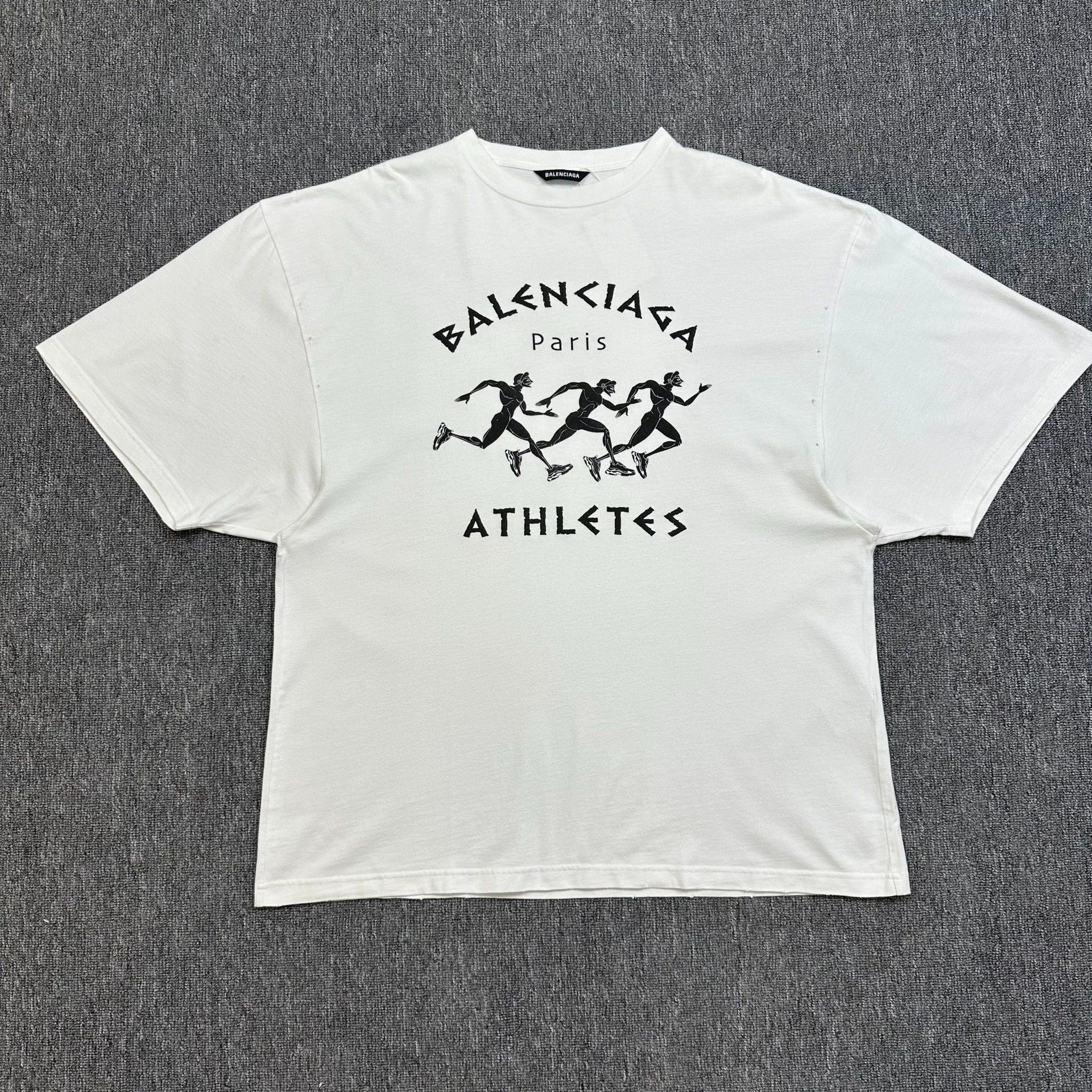 Balenciaga Balenciaga Marathon Printed Logo Short Sleeve Size US M / EU 48-50 / 2 - 1 Thumbnail