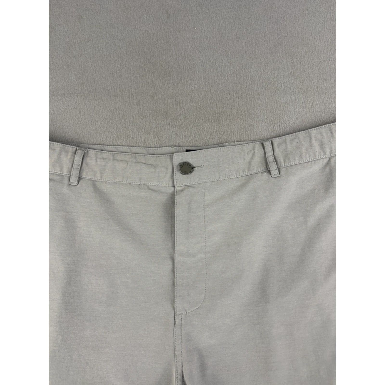 Faherty Faherty All Day Shorts Mens 40 Gray Casual Outdoor Cotton Blend Stone Chino Lightweight Pockets Stretch Regular Size US 40 / EU 56 - 2 Thumbnail