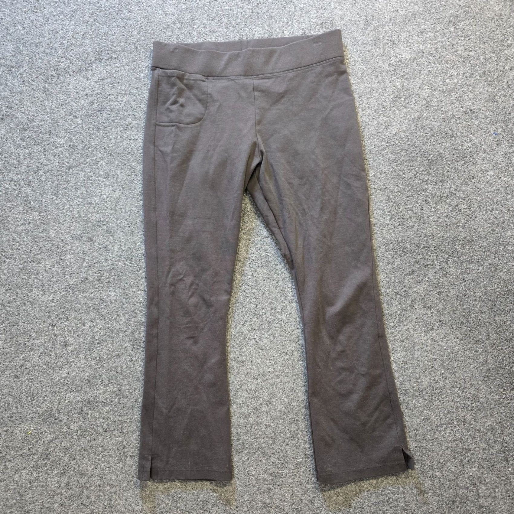 Vintage American Giant Pants Womens Size 8 Gray Ponte Kick Flare Stretch Pull On Casual Size 30" / US 8 / IT 44 - 2 Thumbnail