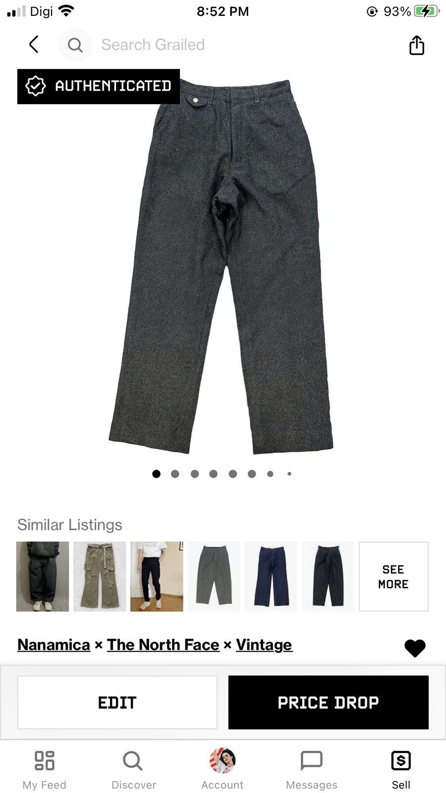 Nanamica THE NORHT FACE WOOL TROUSERS / CASUAL PANT #7901-189 Size US 26 / EU 42 - 13 Thumbnail
