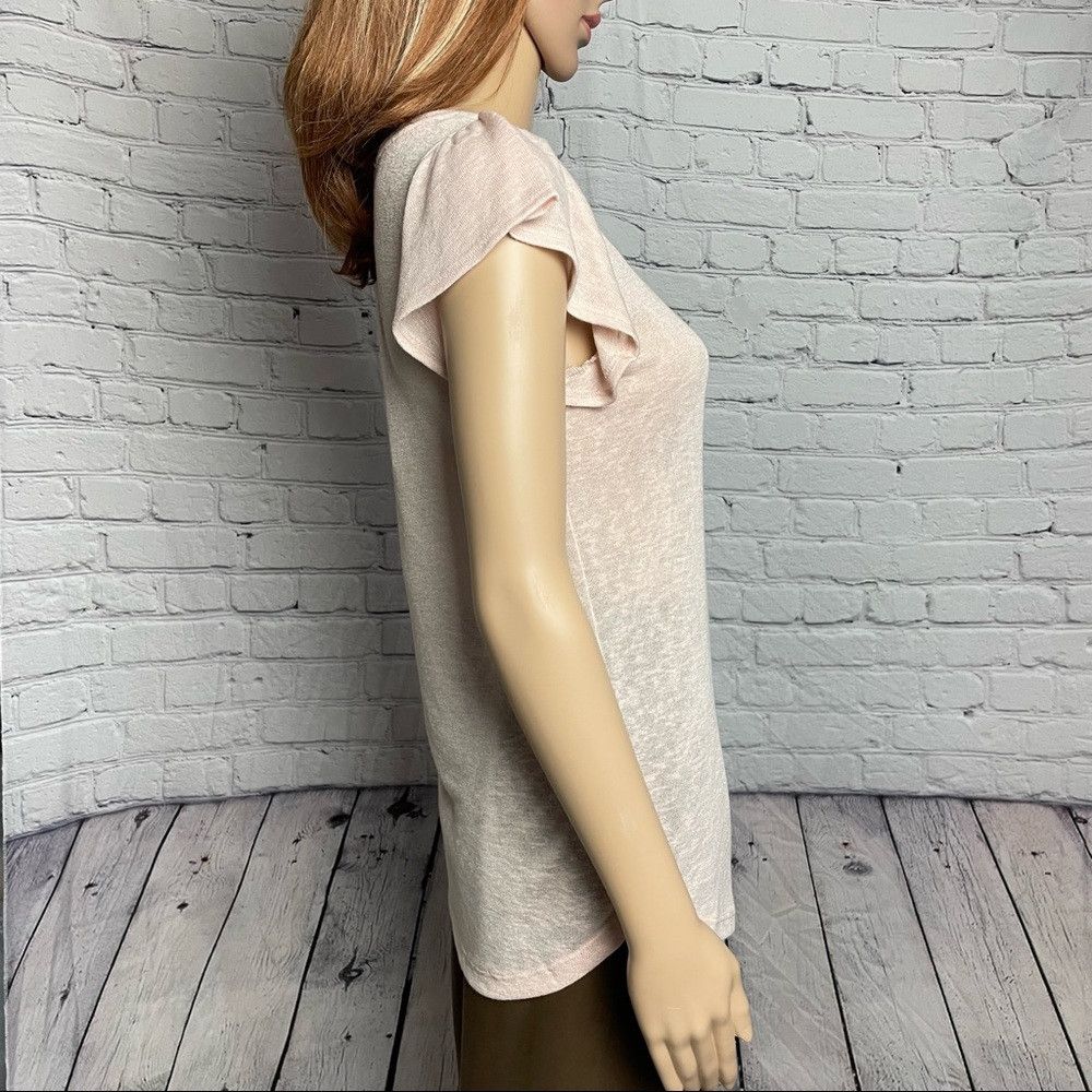 Other NWT New Adyson Parker Pale Pink Rayon Flutter Sleeve Knit T Size XS / US 0-2 / IT 36-38 - 3 Thumbnail