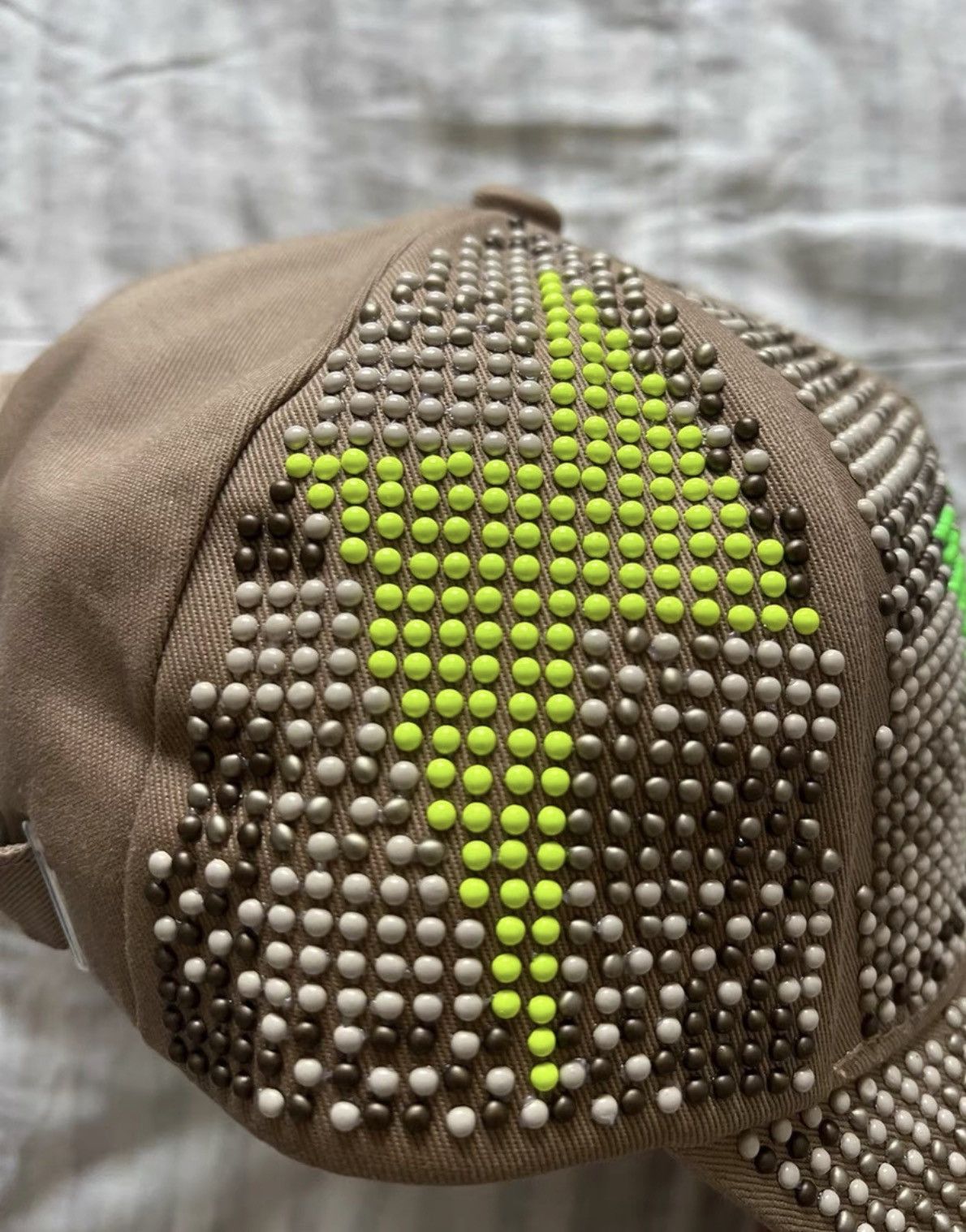 Walter Van Beirendonck Walter Van Beirendonck 25FW Digital Text Baseball Cap- Khaki Size ONE SIZE - 6 Thumbnail