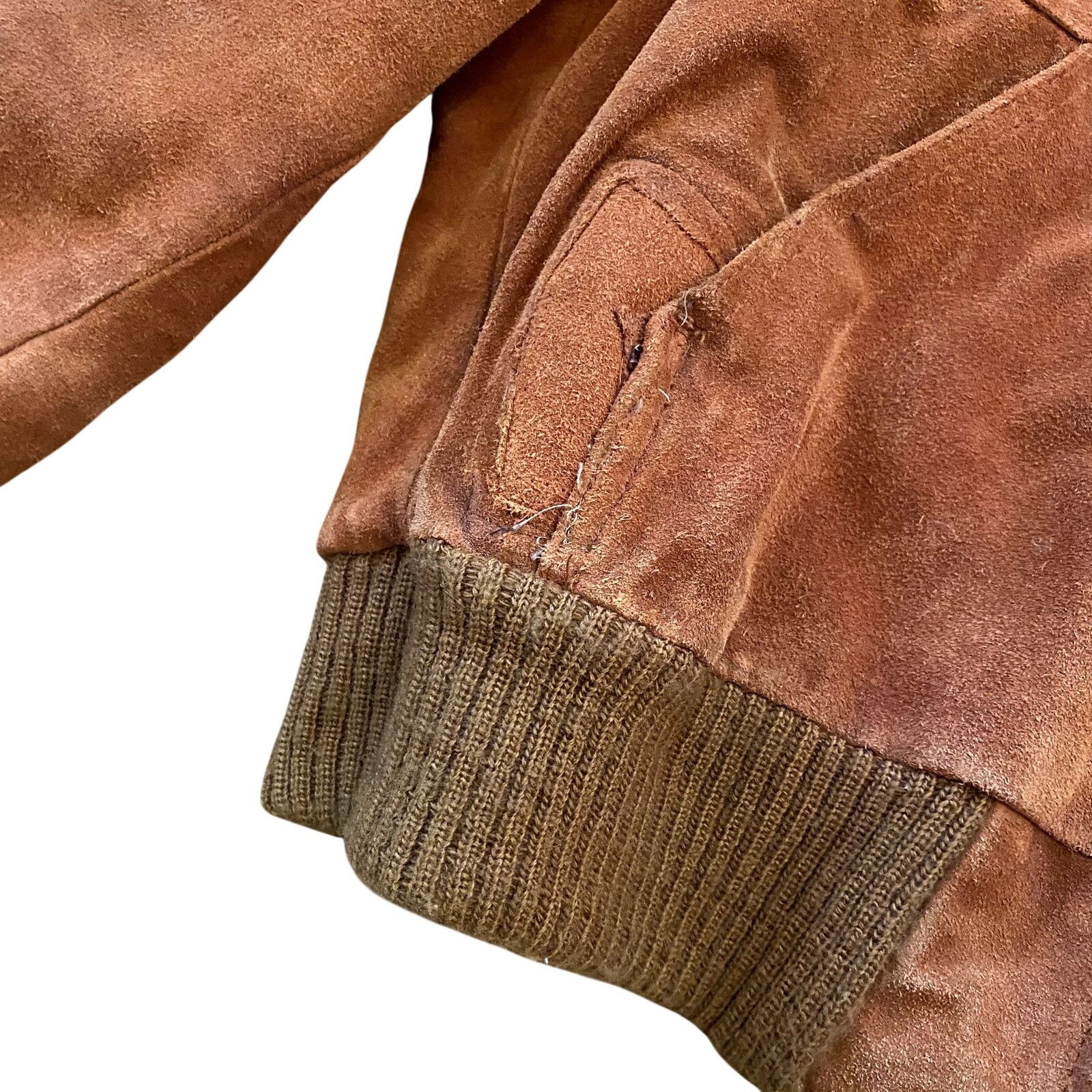 Vintage Vintage 70s Western Suede Cowhide Sherpa Lined Hoodie Jacket Size US M / EU 48-50 / 2 - 10 Thumbnail