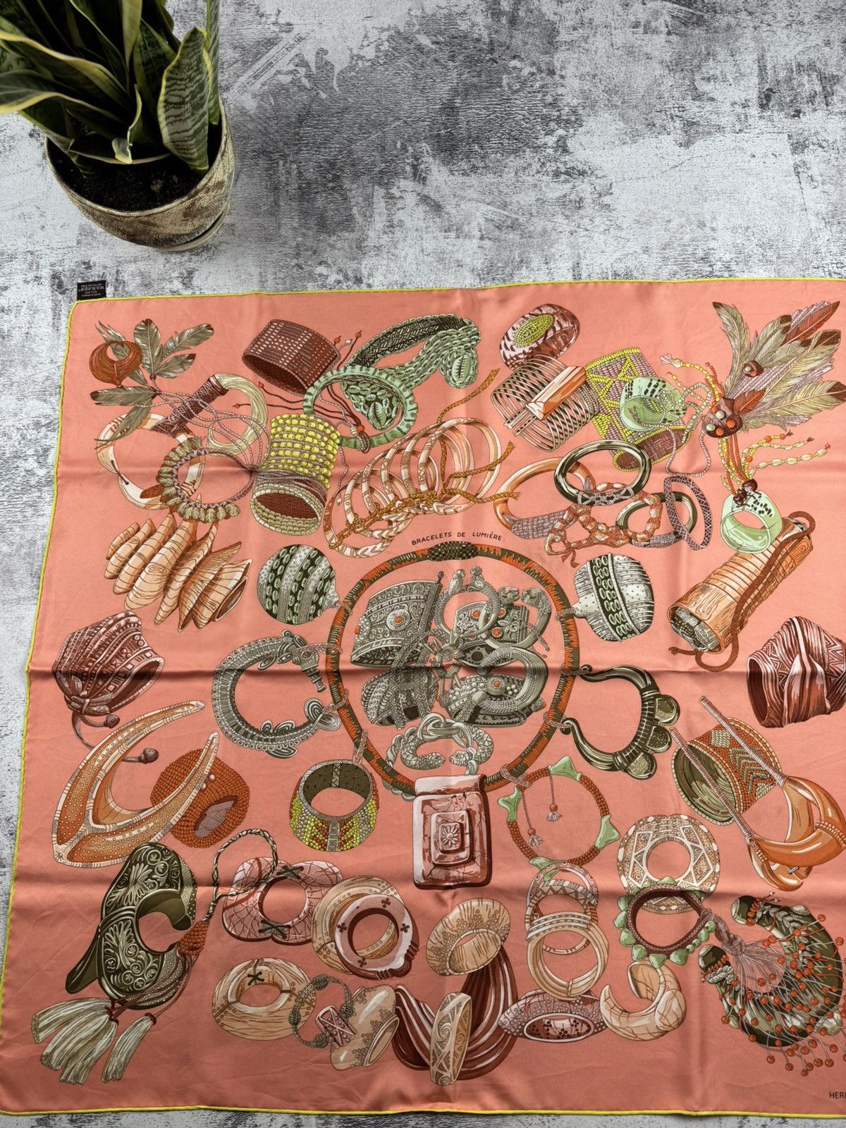 Hermes HERMES Paris Bracelets De Lumiere 100% Silk Scarf RARE Scarv Size ONE SIZE - 7 Thumbnail