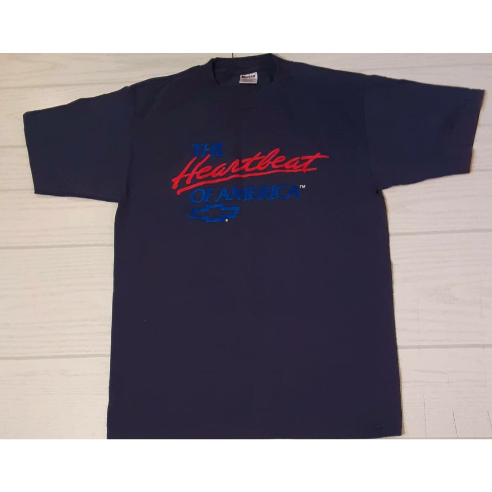 Vintage VINTAGE Heartbeat of America Chevrolet T-Shirt Mens M Blue Murina Graphic Car 27in long 19in pit to pit Size US M / EU 48-50 / 2 - 2 Thumbnail