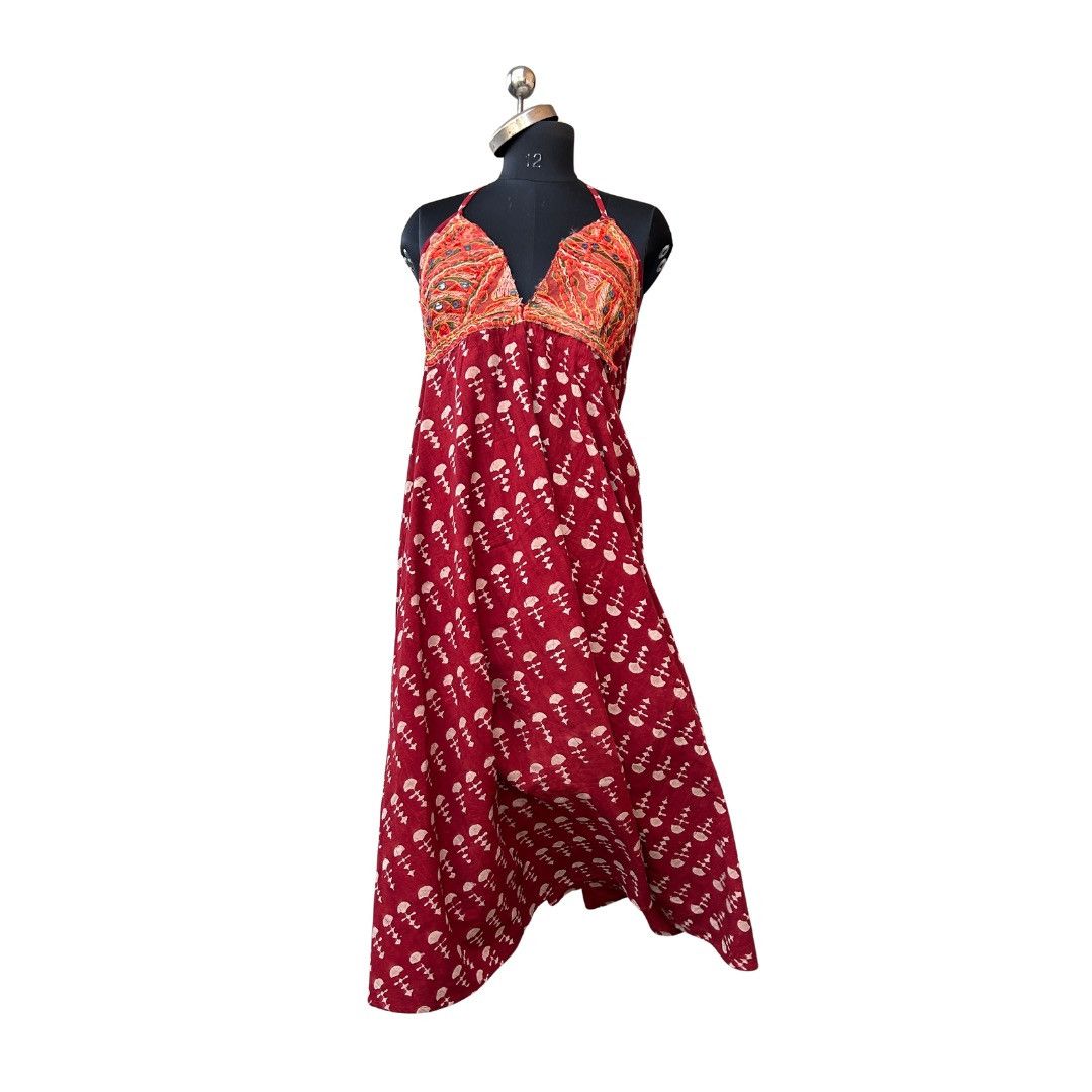 Other Tribal Angee in kutch mirror work+ DabuBlock Print /One Size Size ONE SIZE - 2 Thumbnail