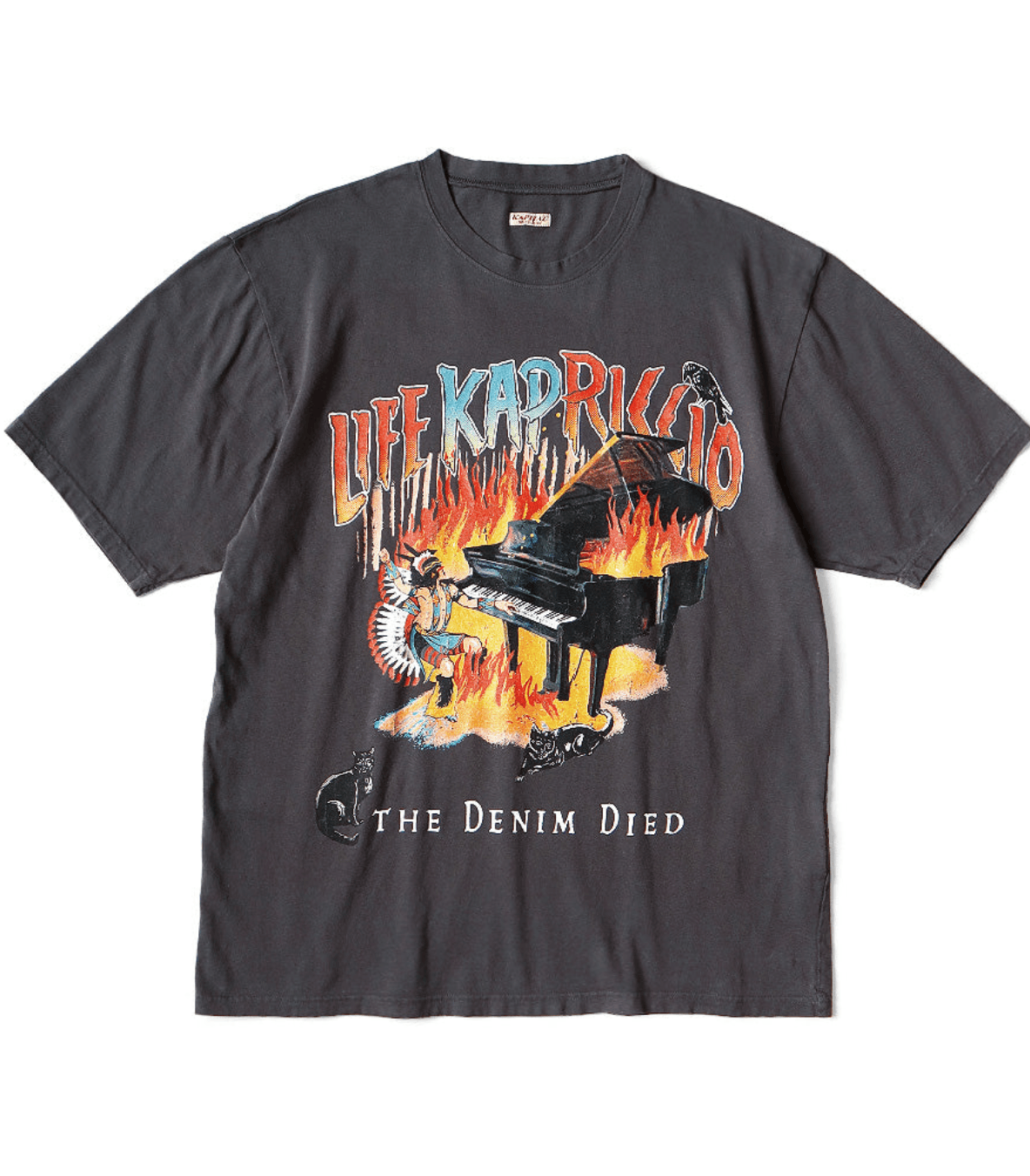 Kapital Kapital 20/- Jersey Crew T-shirt (BURNING Piano pt) Tee Size US S / EU 44-46 / 1 - 1 Thumbnail
