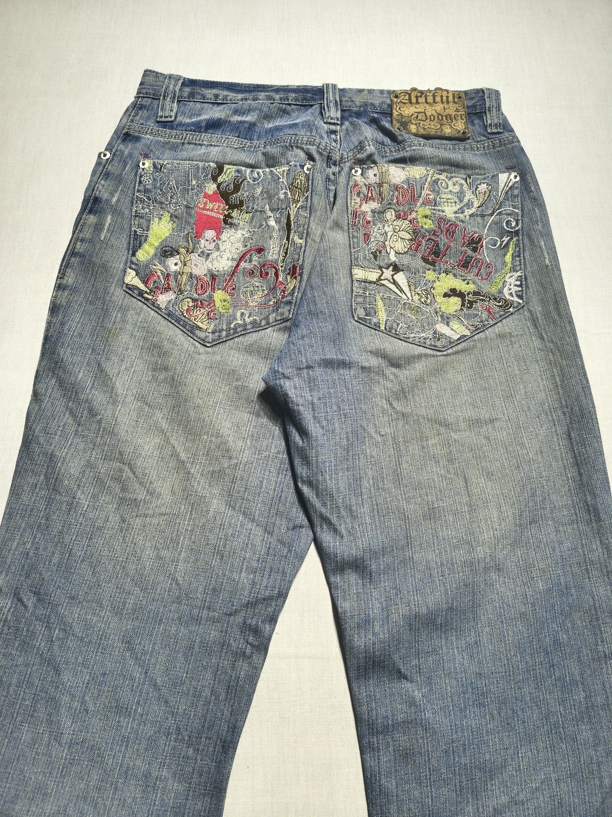 Artful Dodger Insane embroidered artful dodger jeans 🤯(038) Size US 30 / EU 46 - 3 Thumbnail