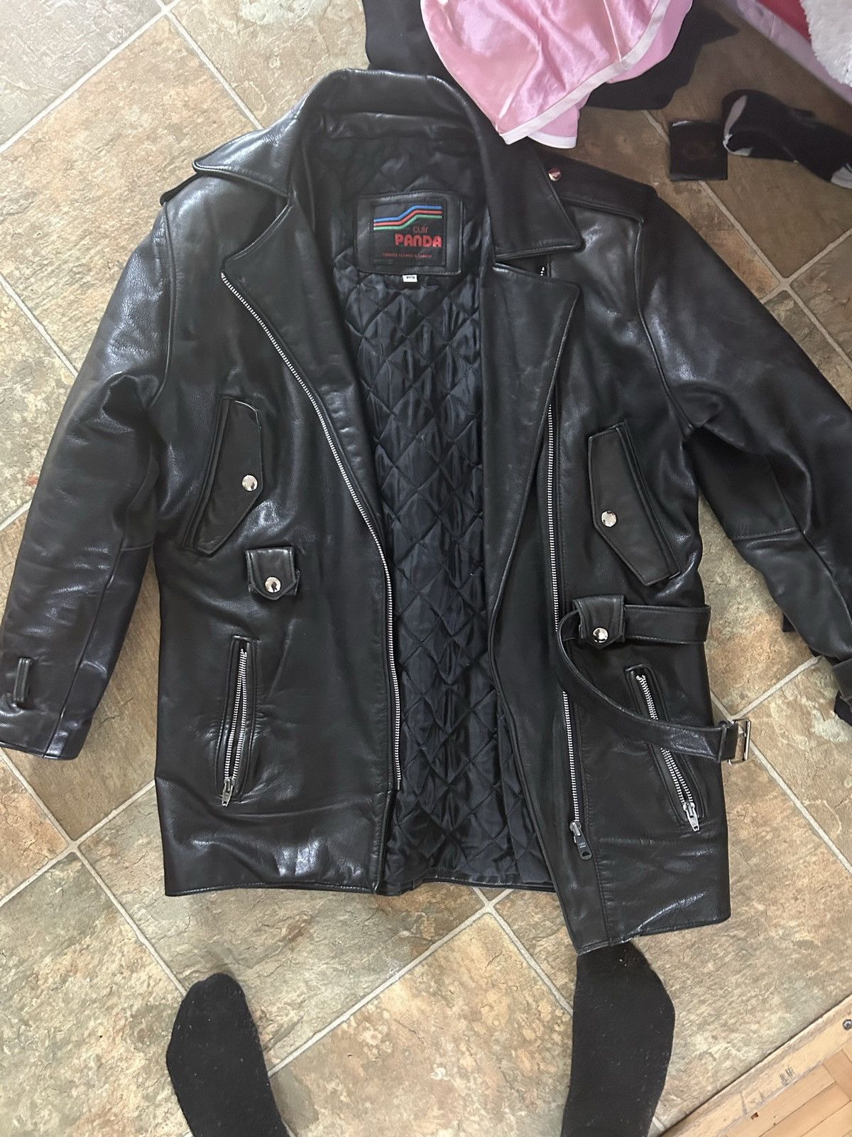 Genuine Leather × Vintage Vintage leather jacket Size US L / EU 52-54 / 3 - 3 Thumbnail