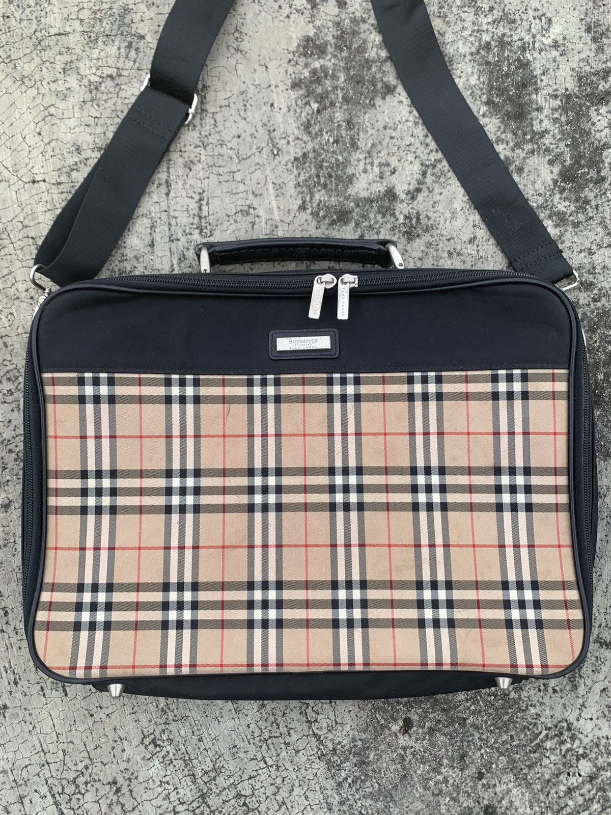 Burberry Vintage 90s Burberrys Blue Label Nova Check Brief Case Size ONE SIZE - 2 Thumbnail