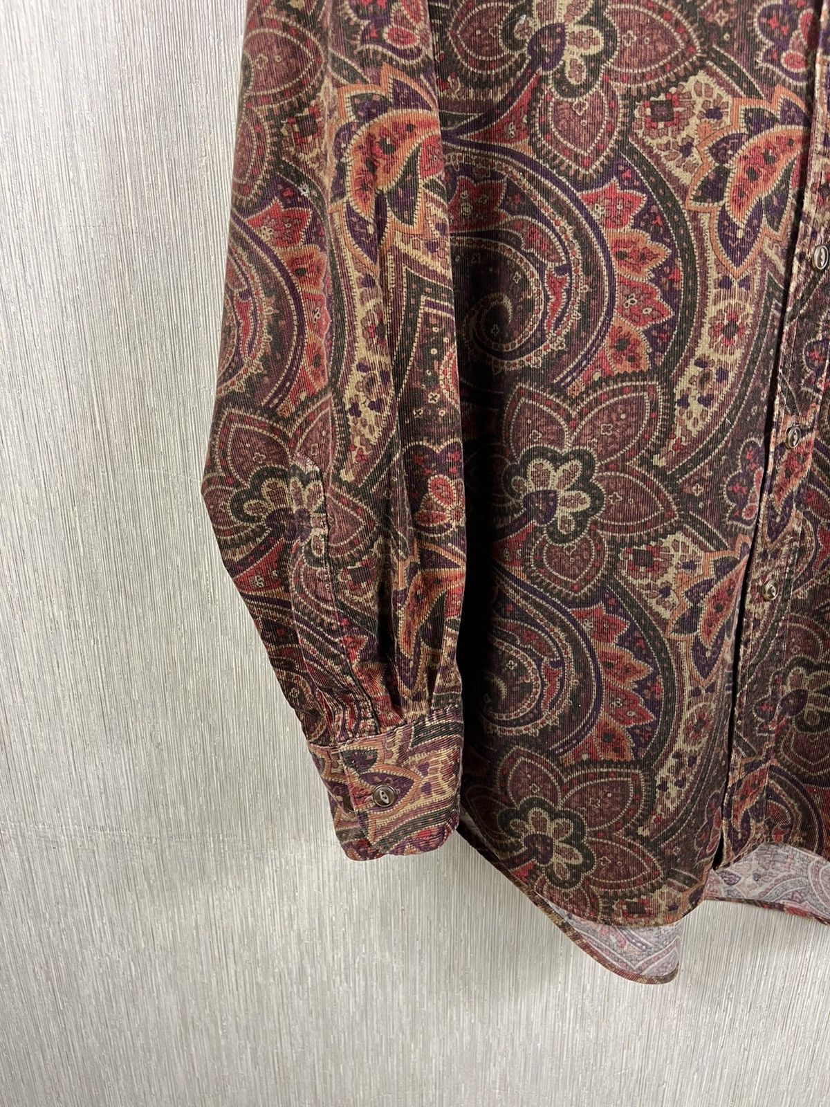 Chaps Ralph Lauren × Ralph Lauren × Vintage Chaps Ralph Lauren corduroy velvet fullprint floral shirt Size US L / EU 52-54 / 3 - 7 Thumbnail