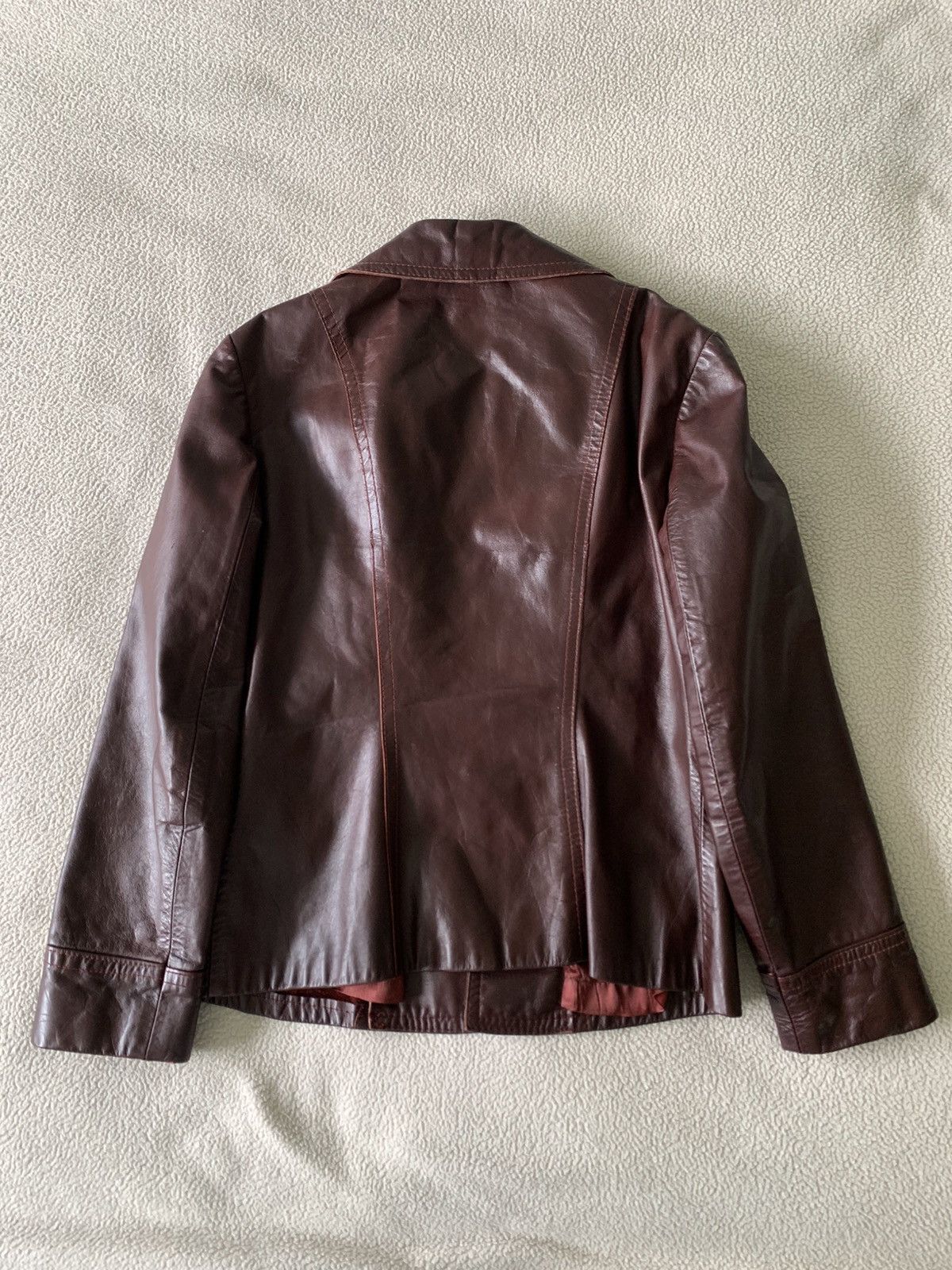 Vintage Vintage Barons leather inc red leather jacket Size S / US 4 / IT 40 - 2 Thumbnail