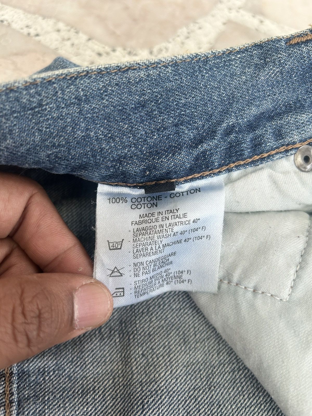 Gucci Gucci Straight Cut Buckle Back Vintage Denim Trousers Size US 30 / EU 46 - 14 Thumbnail
