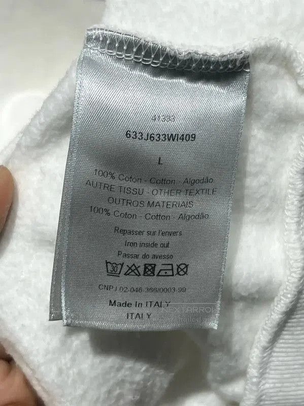 Dior Dior White Cotton Floral Long Sleeve Hoodie . Size L / US 10 / IT 46 - 5 Thumbnail