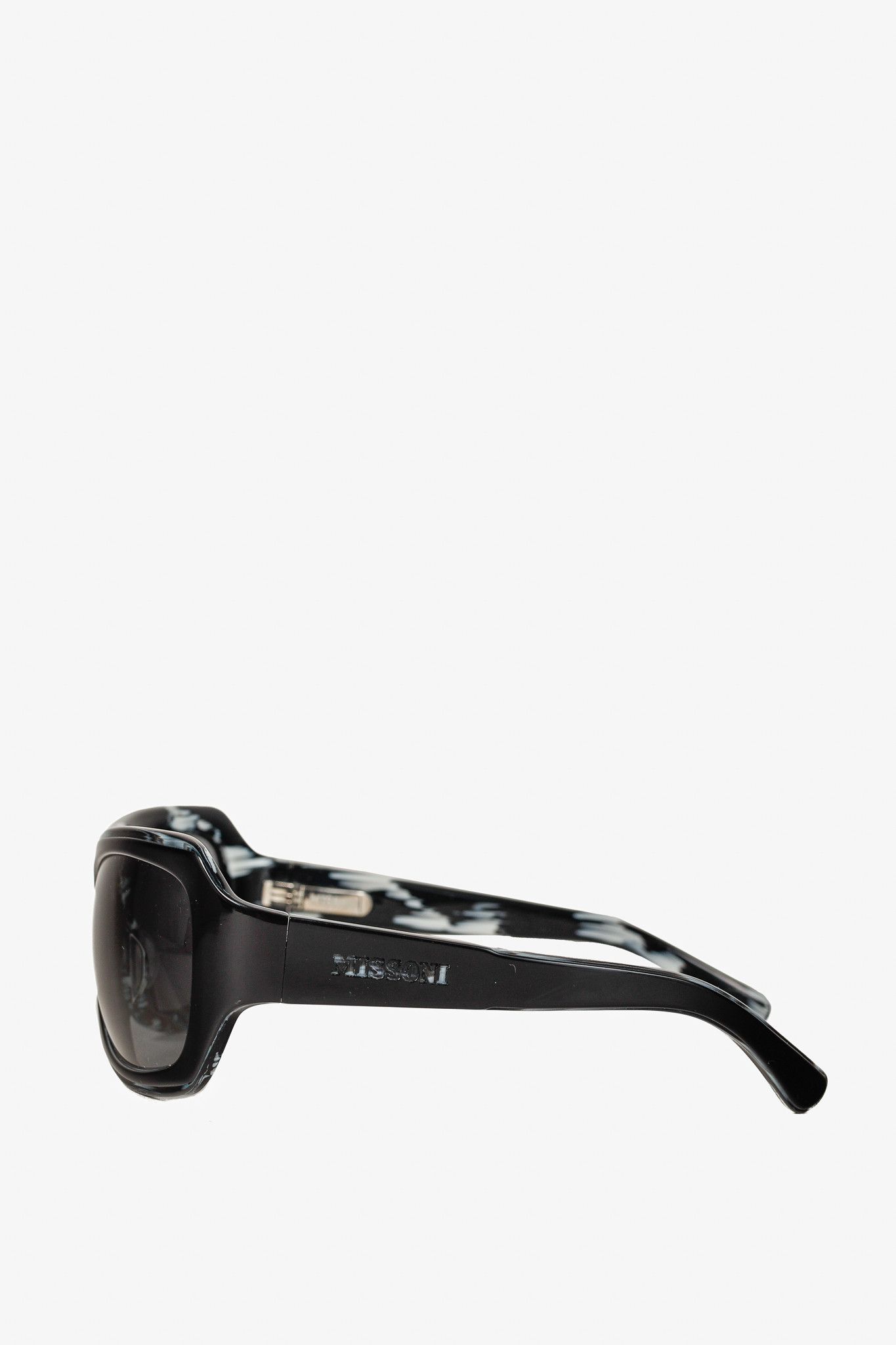 Missoni Missoni MI50302 Black Marbled-Accent Oversized Sunglasses Size ONE SIZE - 4 Thumbnail