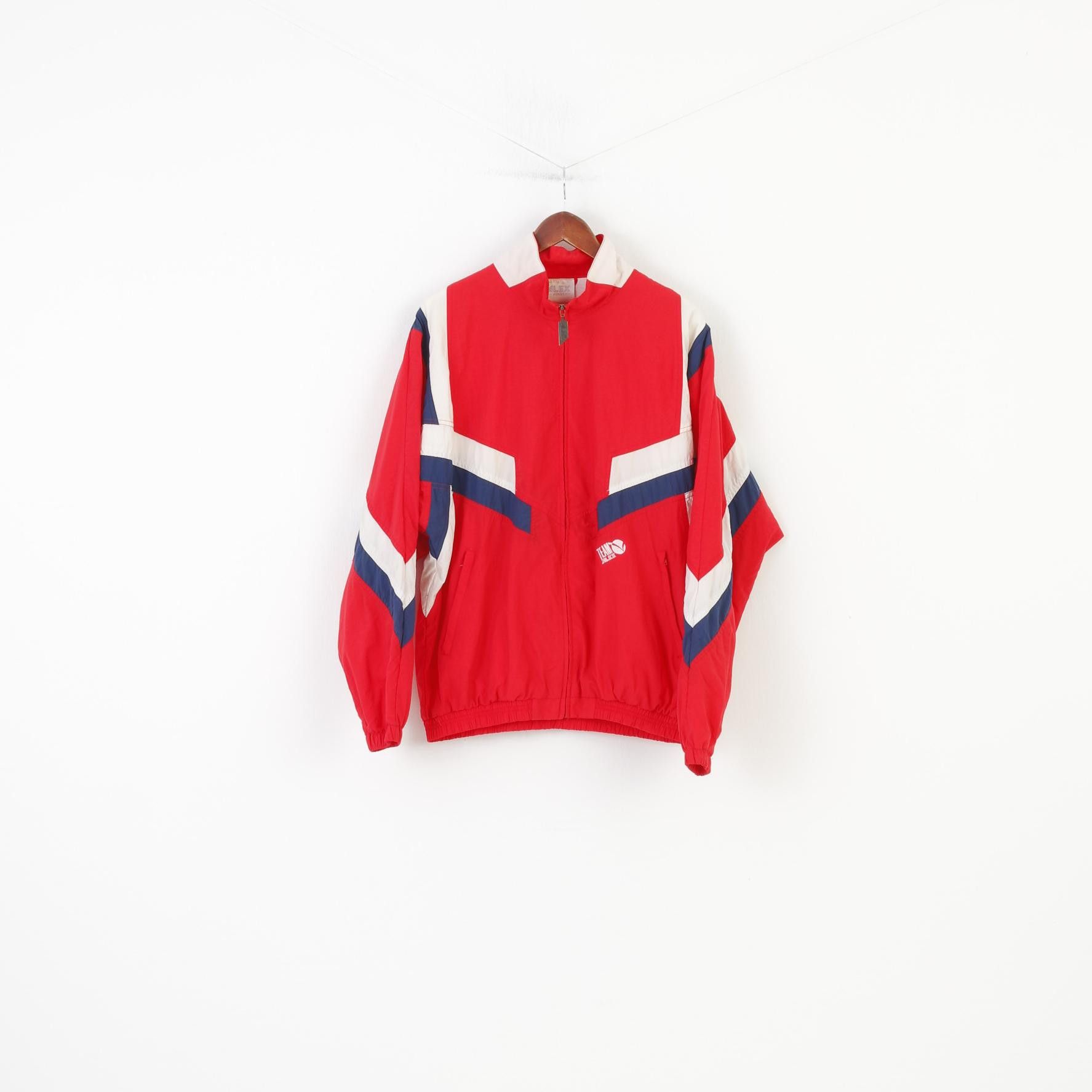 Vintage Alex Athletics Men M Jacket Vintage Red Full Zipper 90s 0193 Size US M / EU 48-50 / 2 - 2 Thumbnail