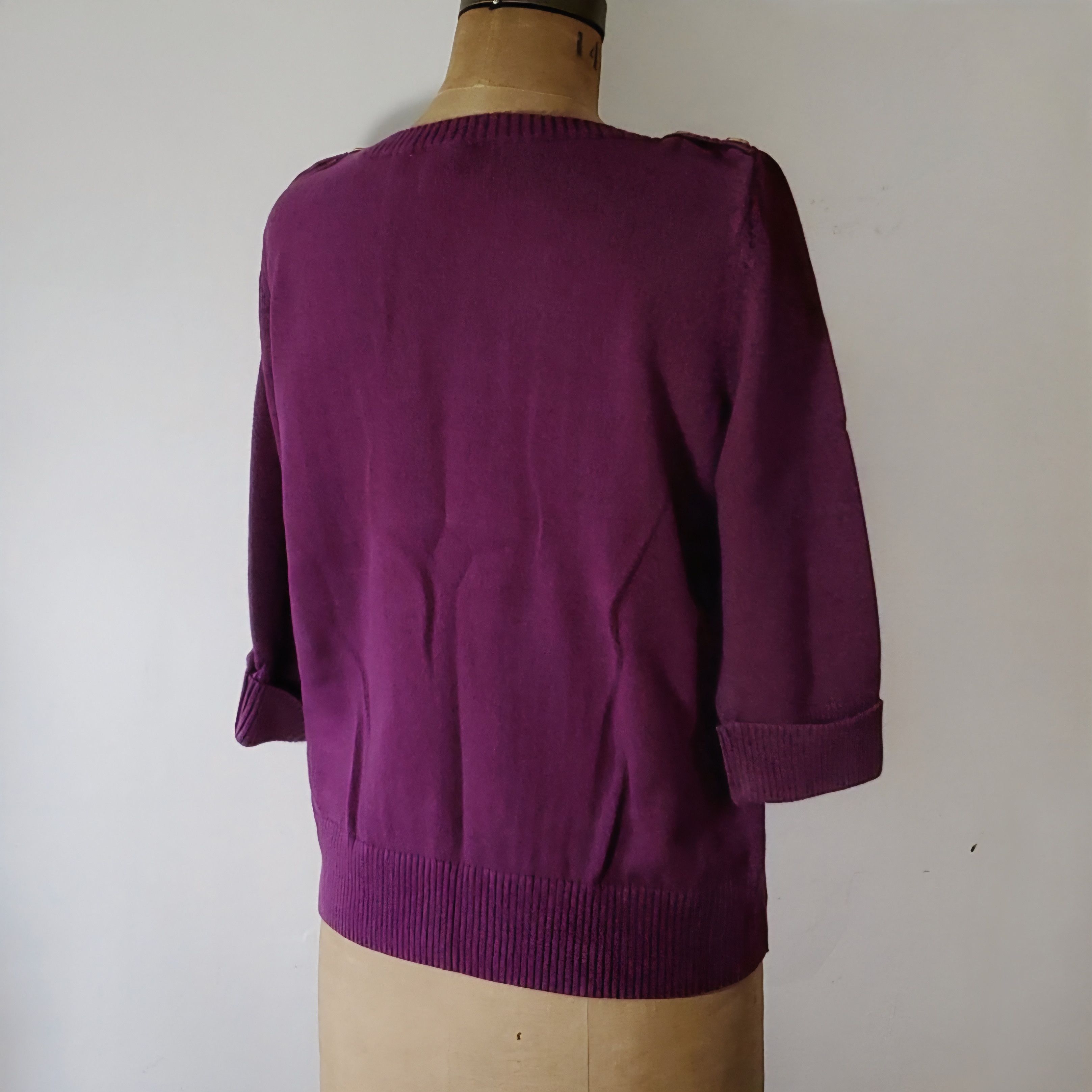 Other Karen Scott Size L Sweater Purple Pink Fushia Cording Enamel Size L / US 10 / IT 46 - 3 Thumbnail