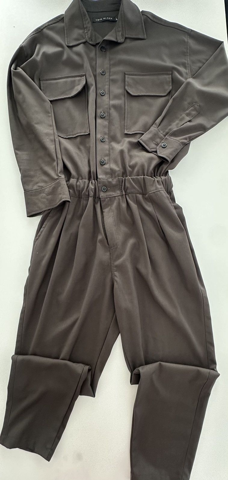 Designer Jumpsuit / Overall Khaki Color Size US 31 - 1 Thumbnail