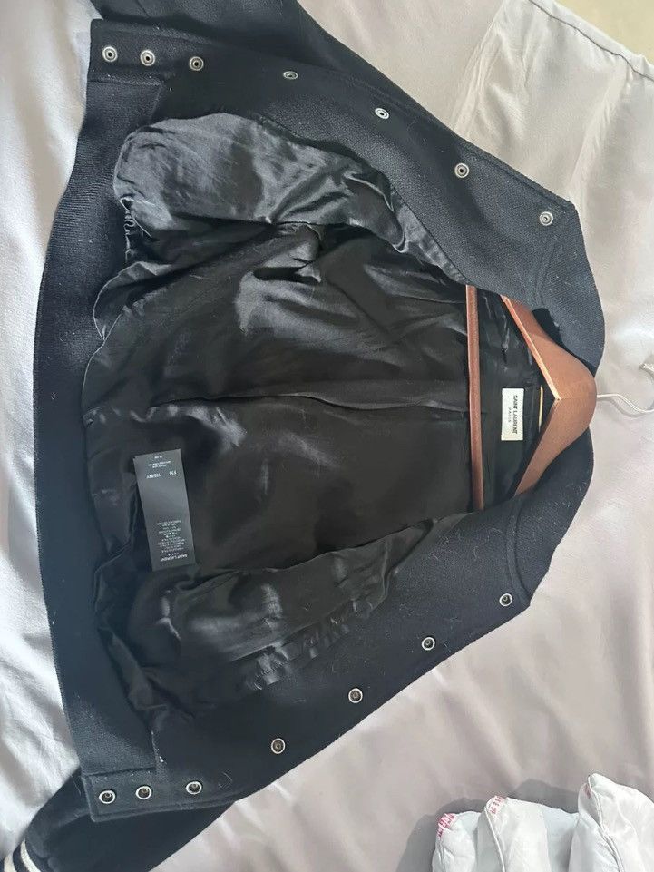 Saint Laurent Paris × Yves Saint Laurent Saint Laurent Teddy baseball jacket2410-Nextarrow Size XS / US 0-2 / IT 36-38 - 5 Thumbnail