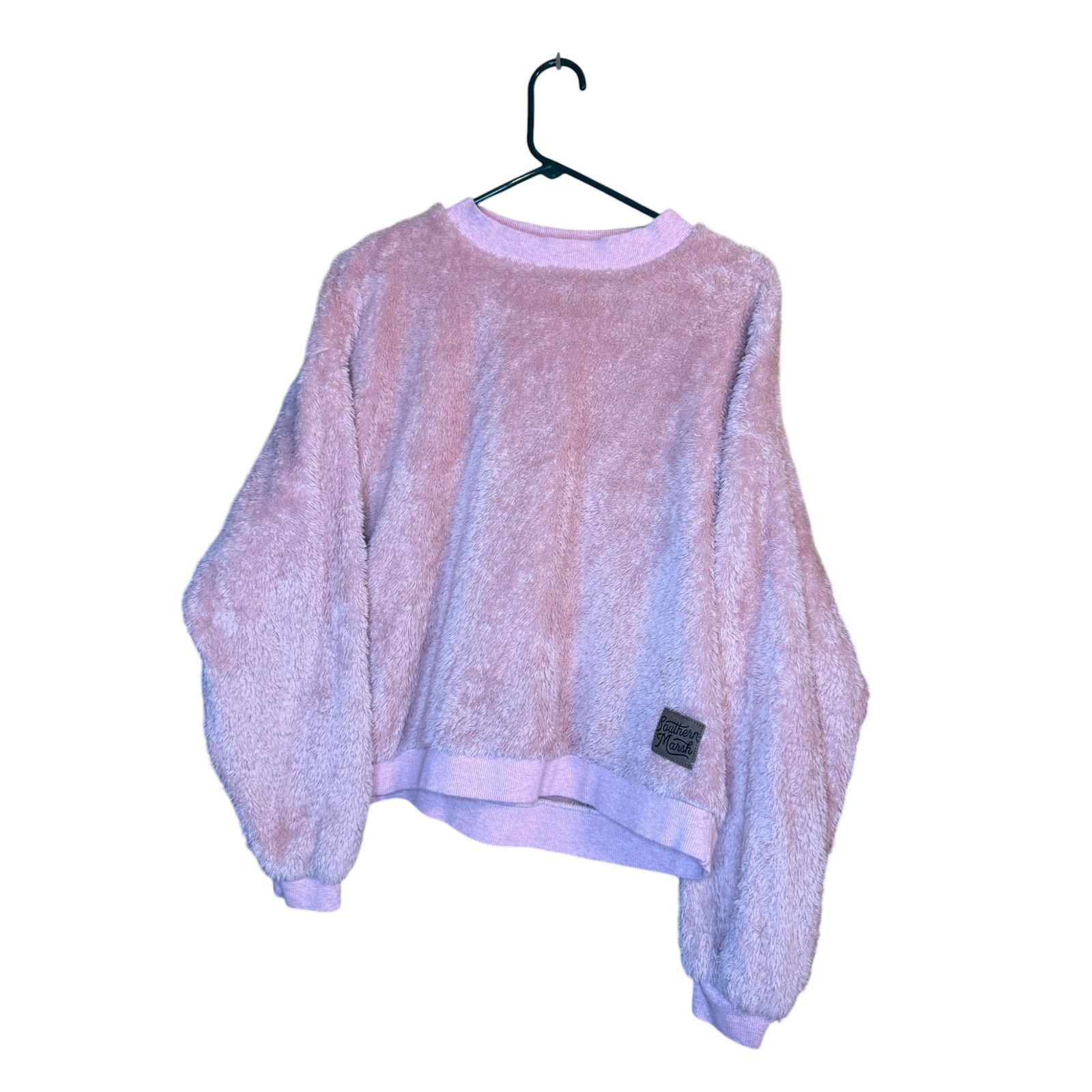 Southern Marsh Southern Marsh Pink Cropped Fuzzy Sweatshirt Size Medium Size M / US 6-8 / IT 42-44 - 2 Thumbnail