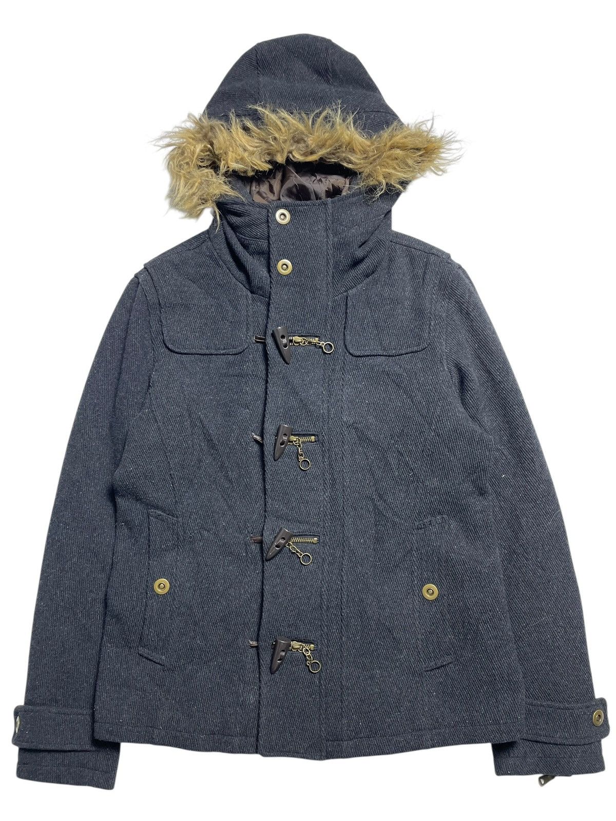 2000’s Semantic Design - Vkei Style Toggle Fur Parka Jacket