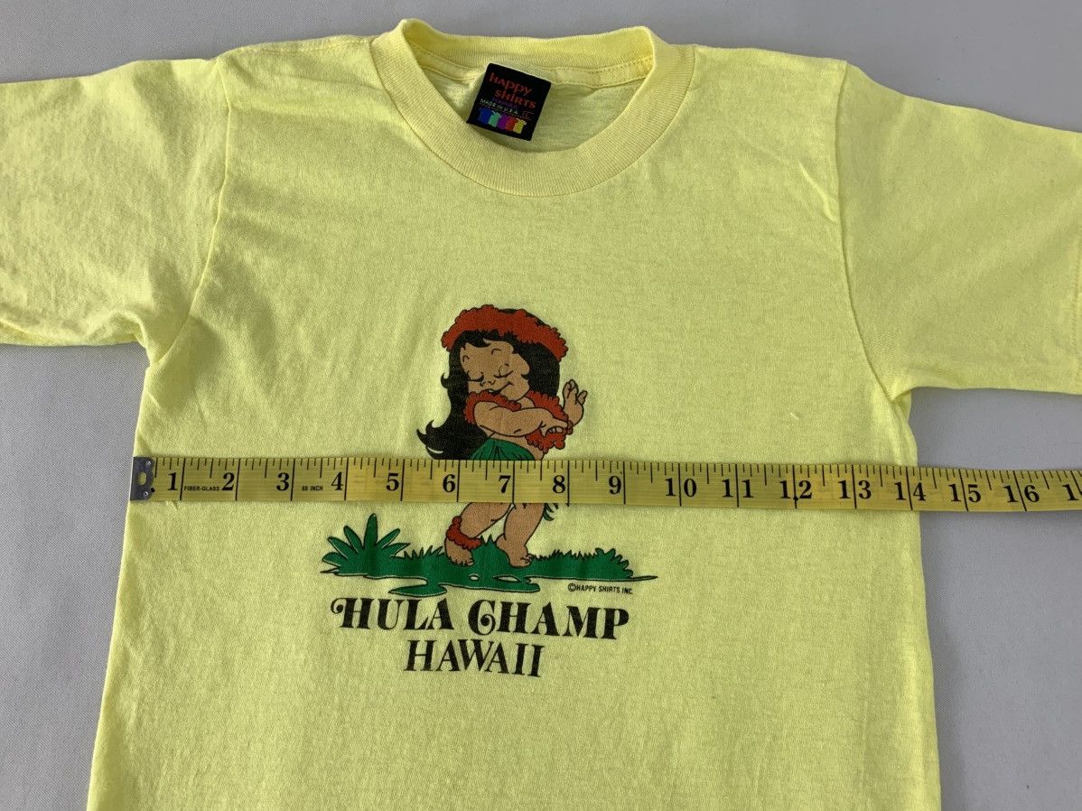 Vintage 90s Happy Shirt Hula Champ Hawaii Sourvenir Printed Tee Size US XS / EU 42 / 0 - 8 Thumbnail