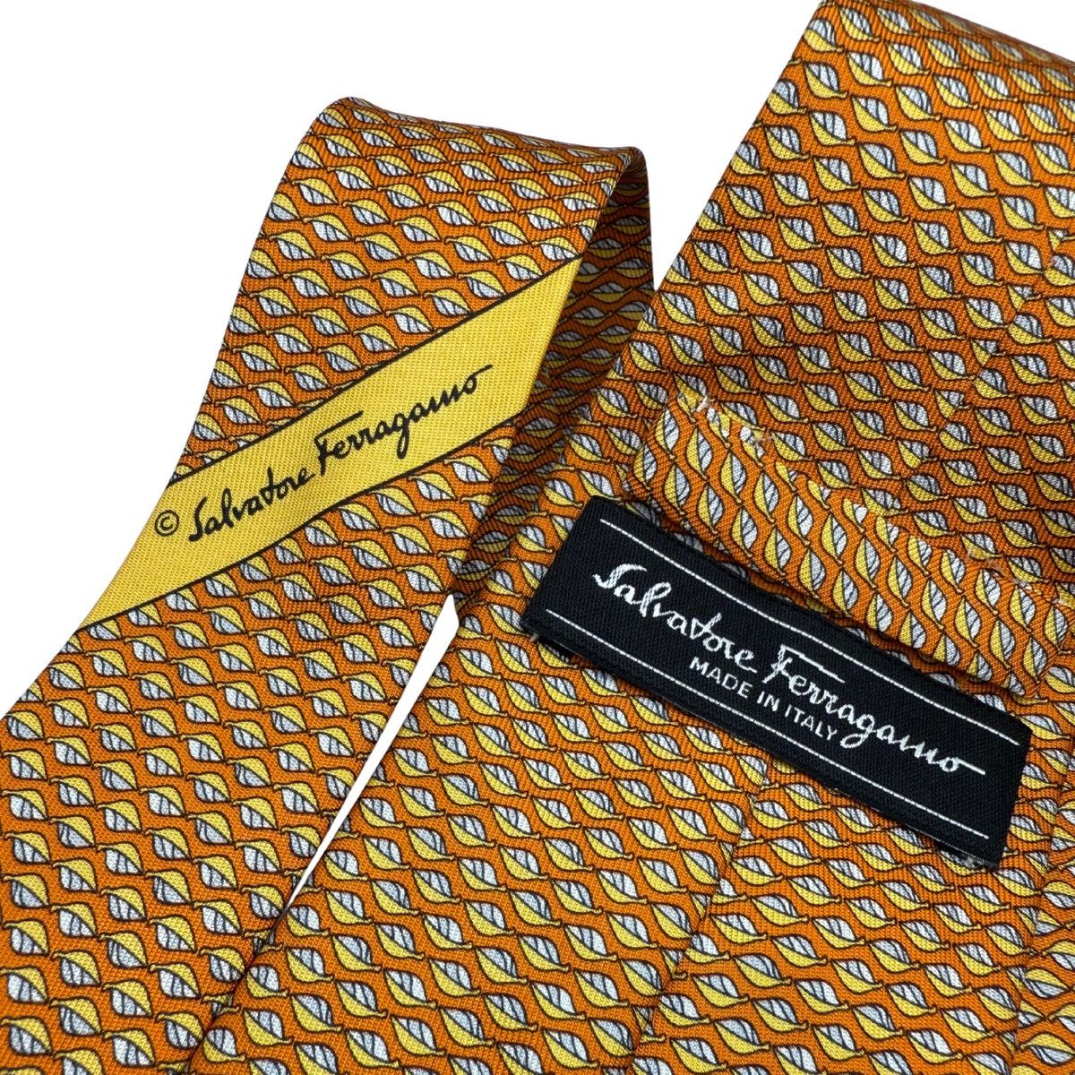 Salvatore Ferragamo Salvatore Ferragamo Silk Tie,Orange, Made in Italy, Like New Size ONE SIZE - 4 Thumbnail