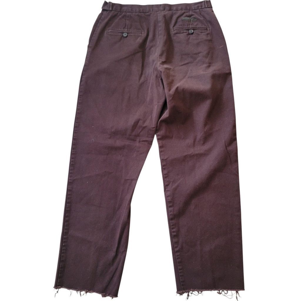 Lauren Ralph Lauren Lauren Ralph Lauren Women's Brown Fray Ankle Chino Pants 12 Size 34" / US 12 / IT 48 - 7 Thumbnail