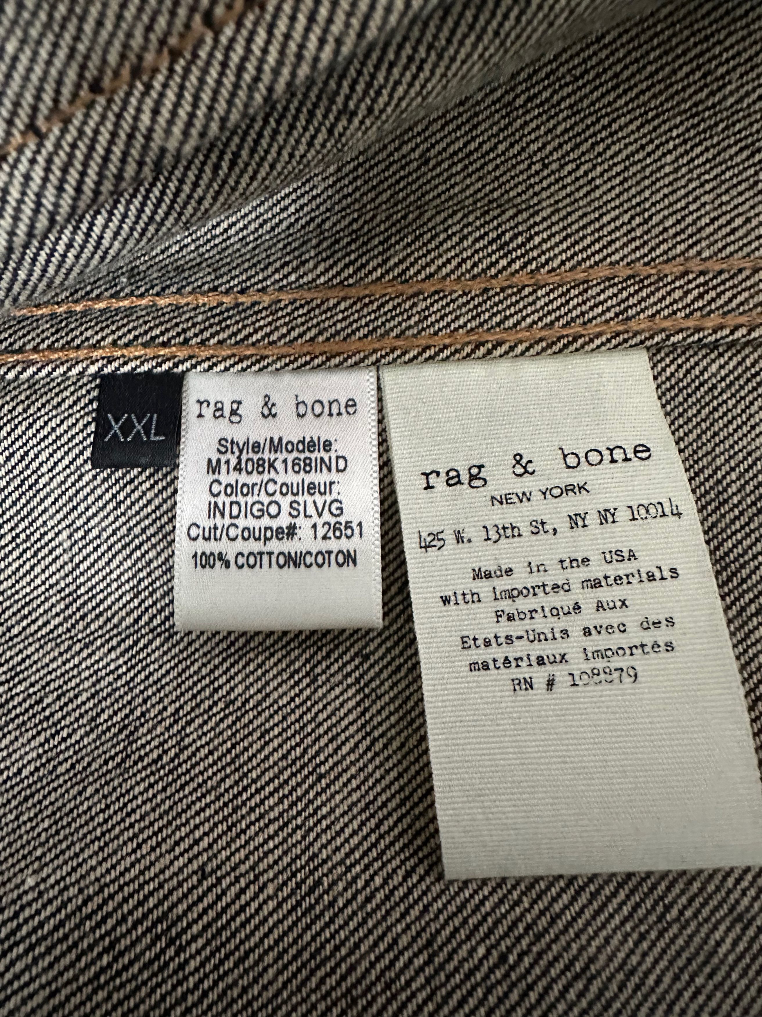 Rag & Bone Rag & Bone Selvedge Denim Jacket - Indigo - XXL (NWOT) Size US XXL / EU 58 / 5 - 4 Thumbnail